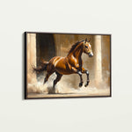 Horses 160 Canvas Art 60 x 40 cm / Black
