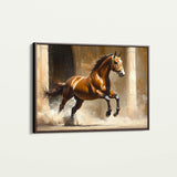 Horses 160 Canvas Art 60 x 40 cm / Black