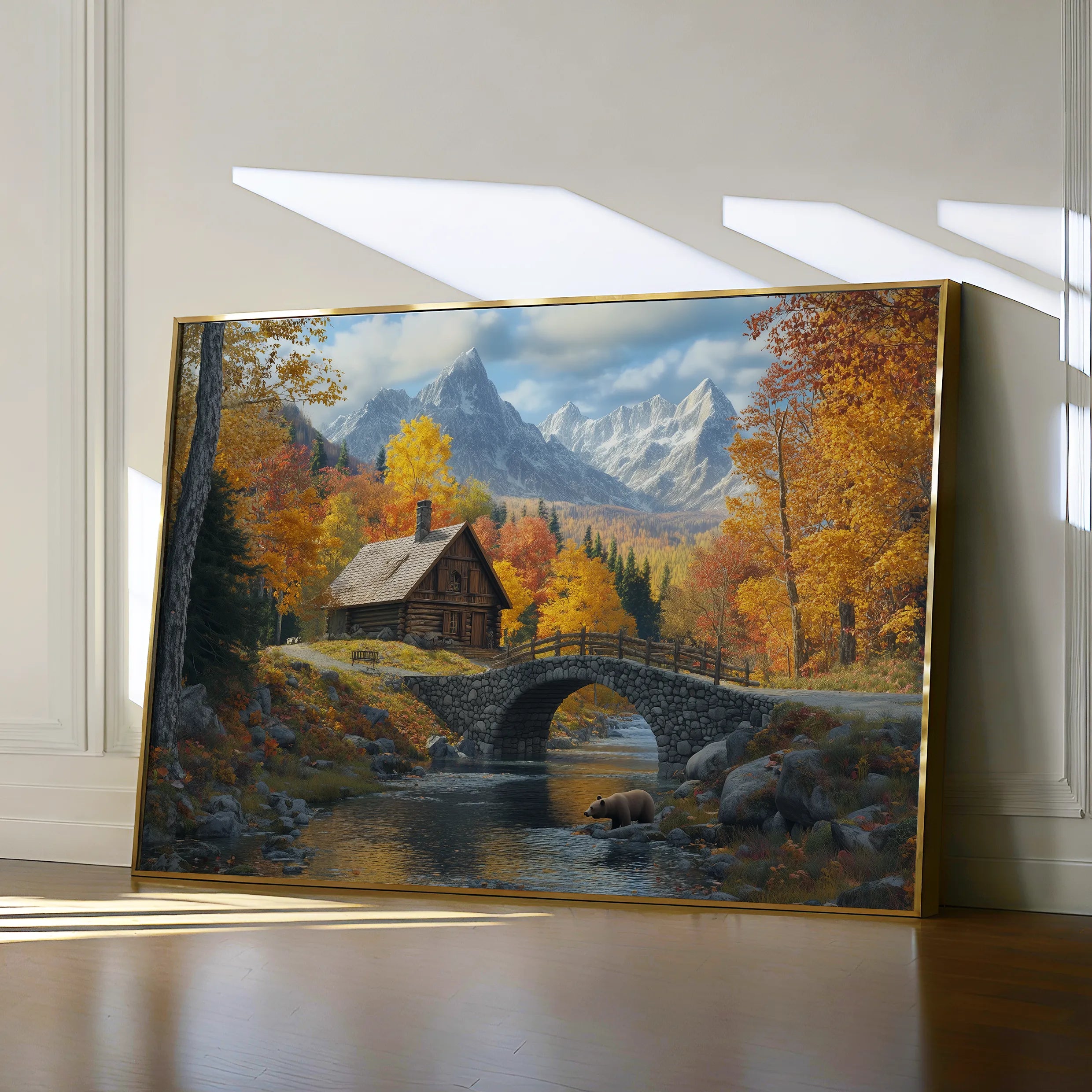 Landscape 160 Canvas Art 60 x 40 cm / Black