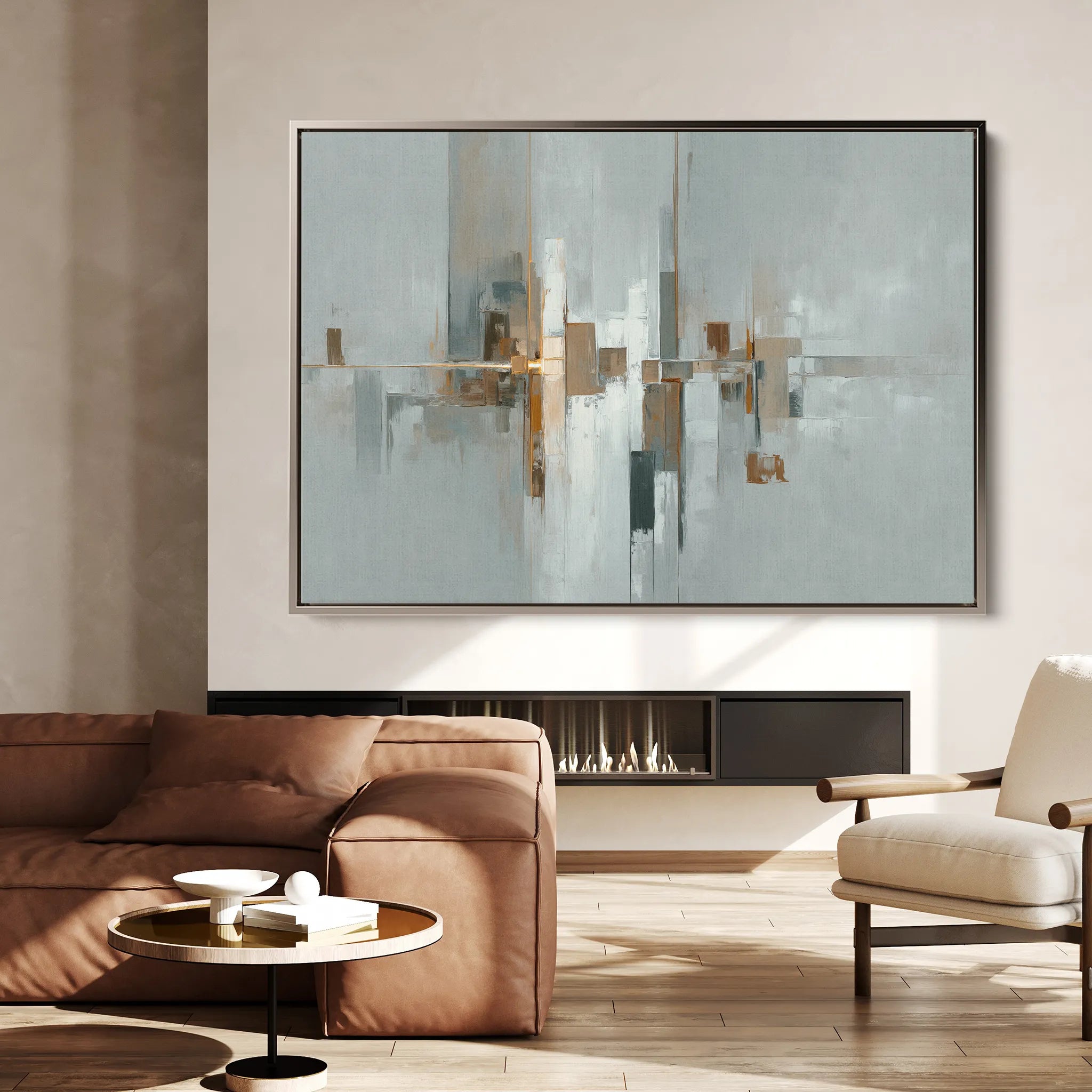 Abstract 1600 Canvas Art 60 x 40 cm / Black