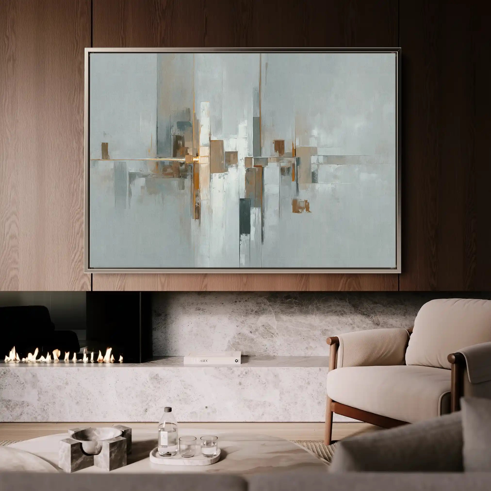 Abstract 1600 Canvas Art 60 x 40 cm / Black