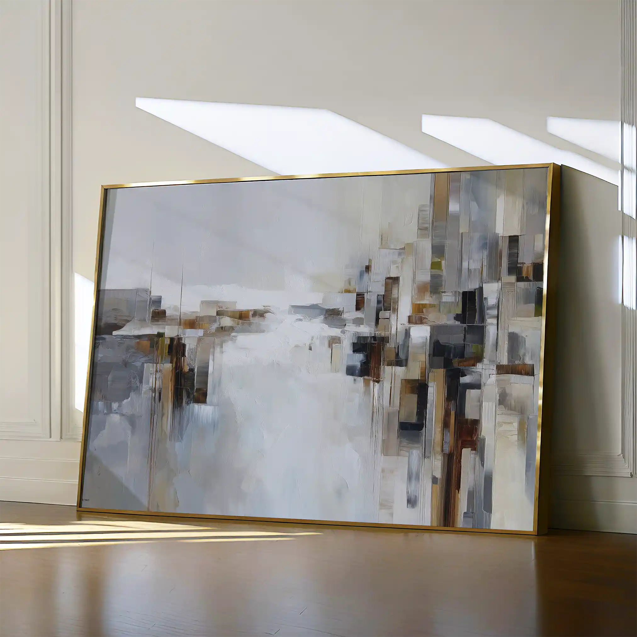 Abstract 1601 Canvas Art 60 x 40 cm / Black