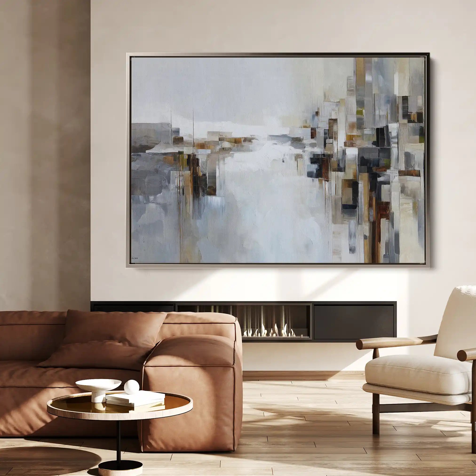 Abstract 1601 Canvas Art 60 x 40 cm / Black
