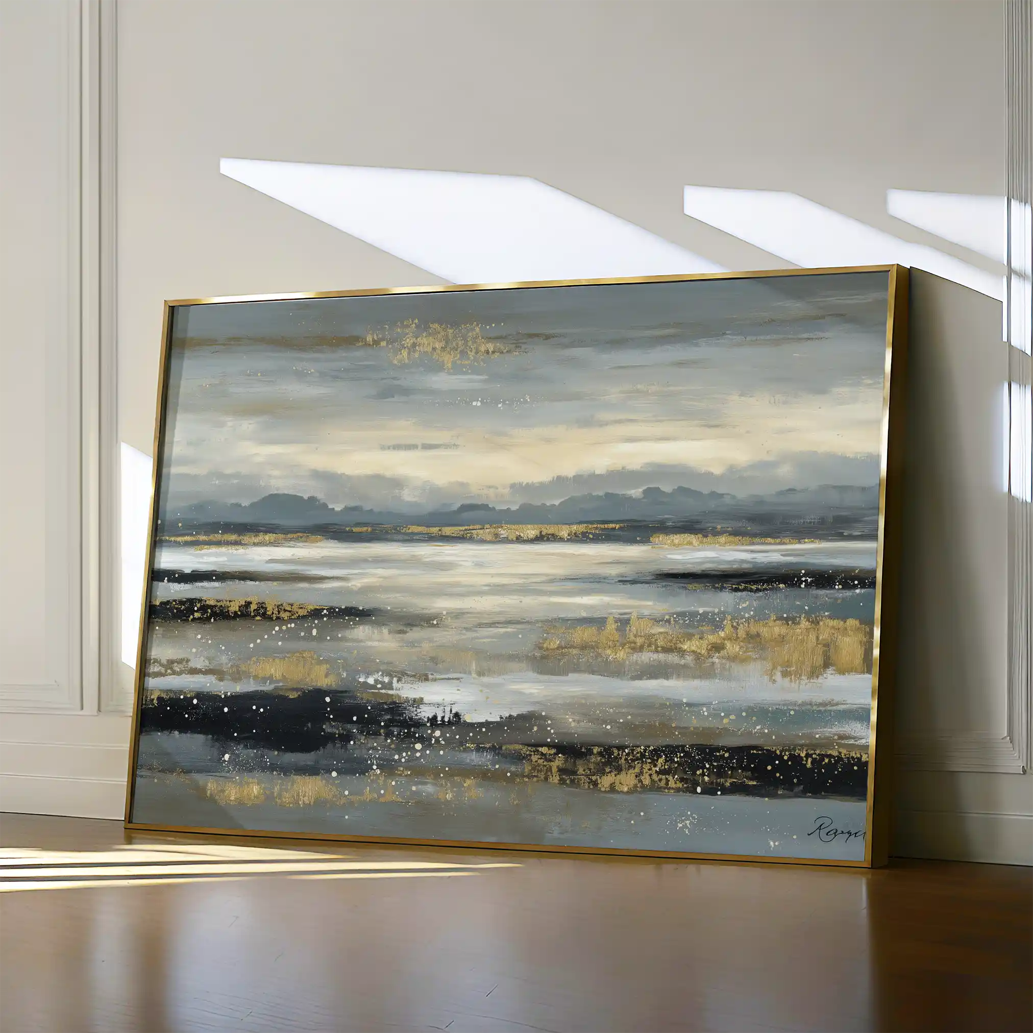 Abstract 1607 Canvas Art 60 x 40 cm / Black