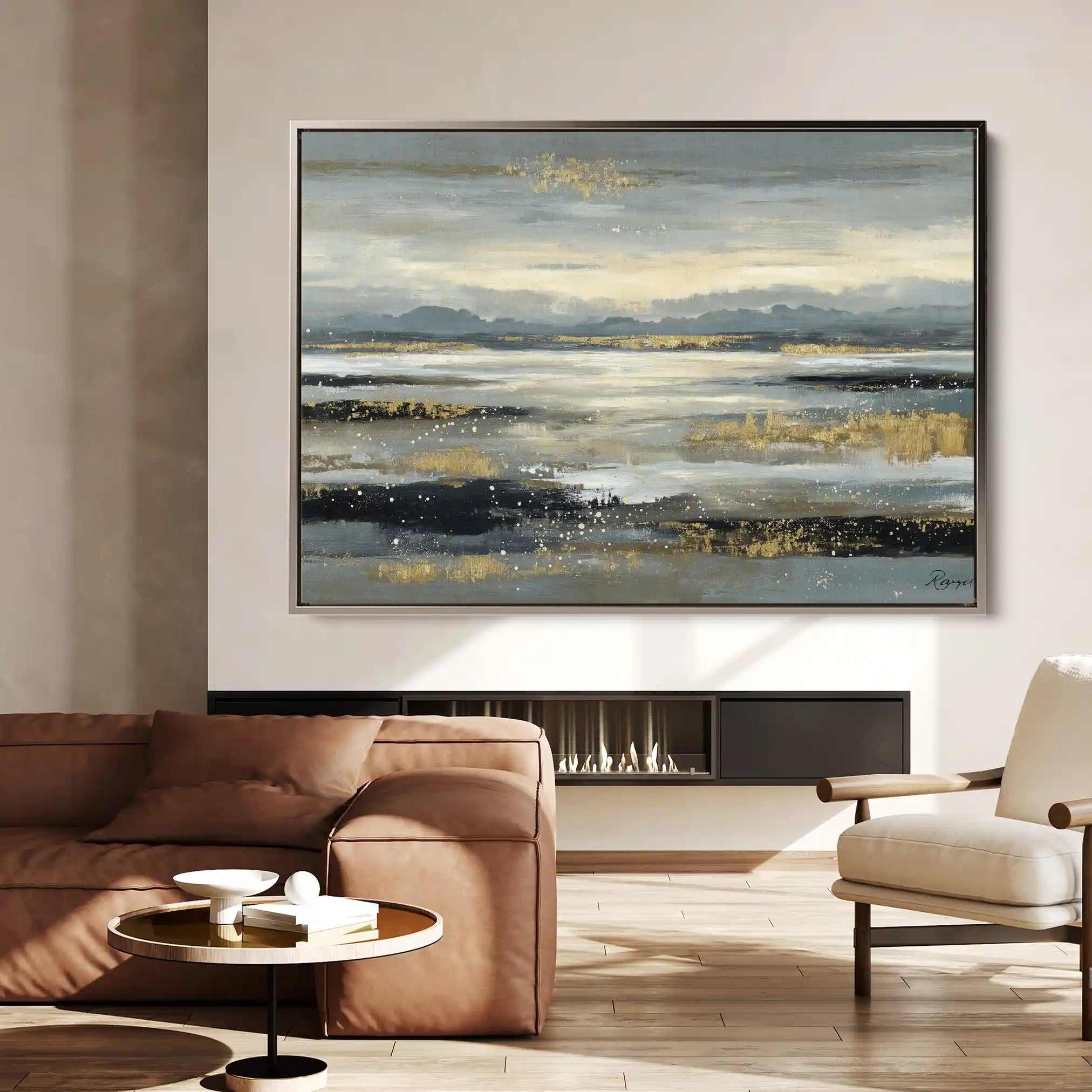 Abstract 1607 Canvas Art 60 x 40 cm / Black