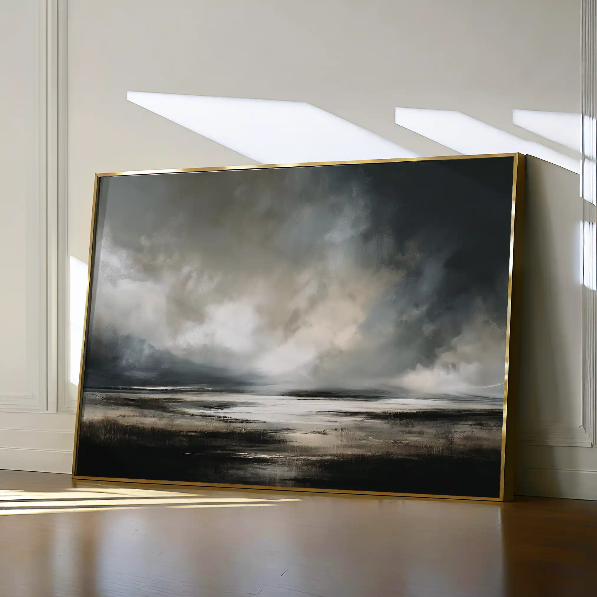 Abstract 1608 Canvas Art 60 x 40 cm / Black