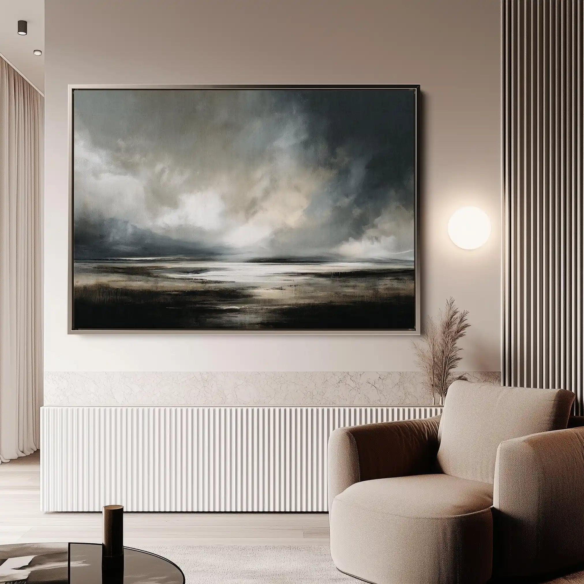 Abstract 1608 Canvas Art 60 x 40 cm / Black
