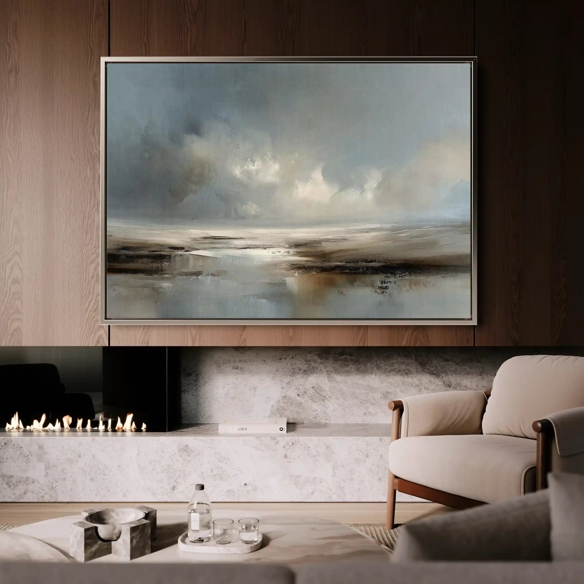 Abstract 1609 Canvas Art 60 x 40 cm / Black