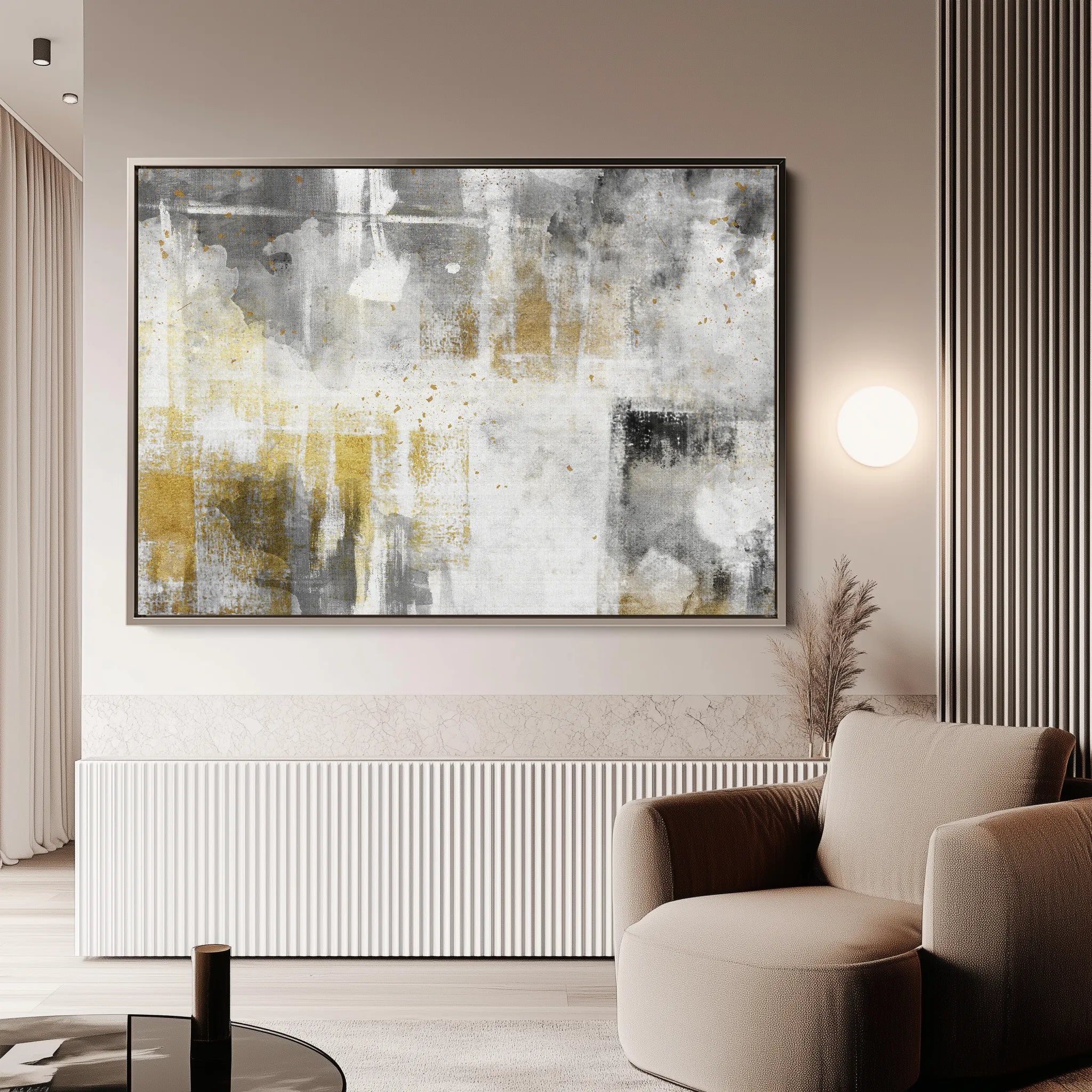 Abstract 161 Canvas Art 60 x 40 cm / Black