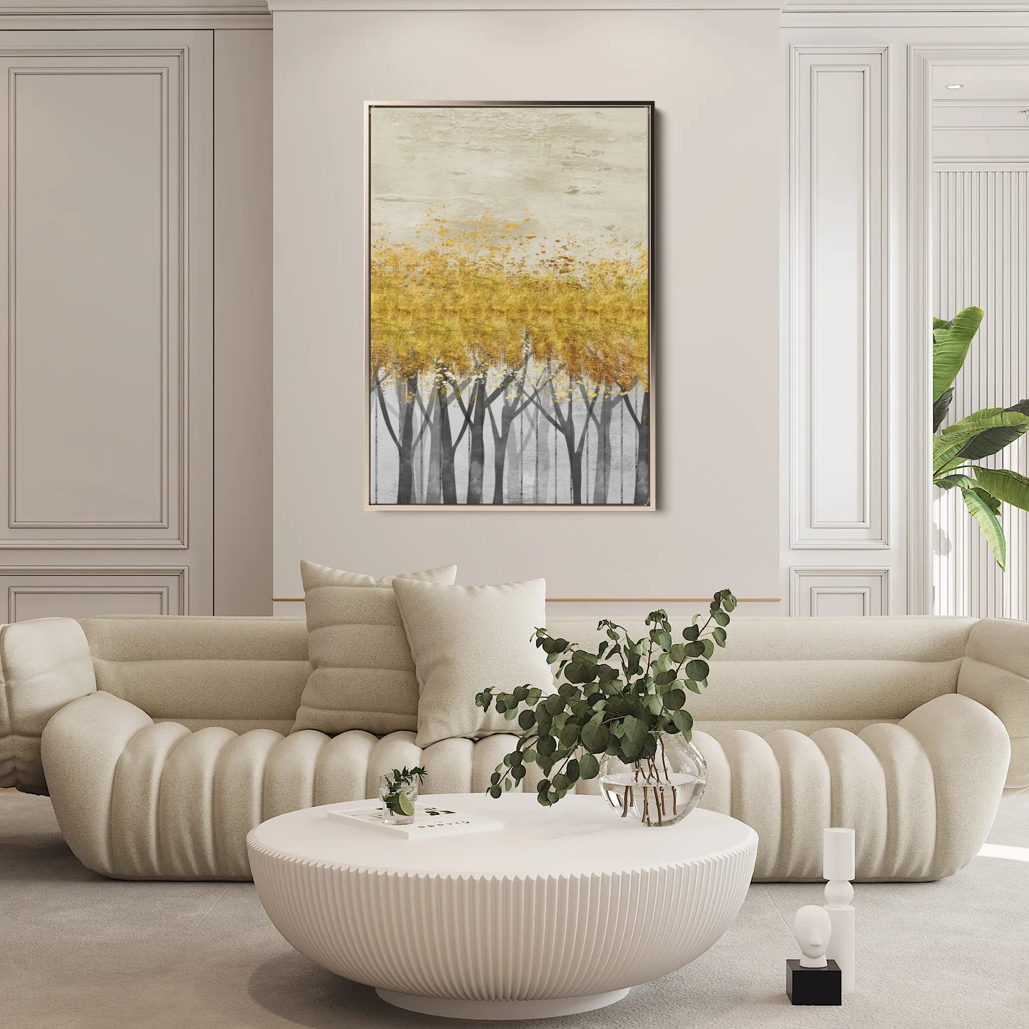 Floral 161 Canvas Art 60 x 40 cm / Black