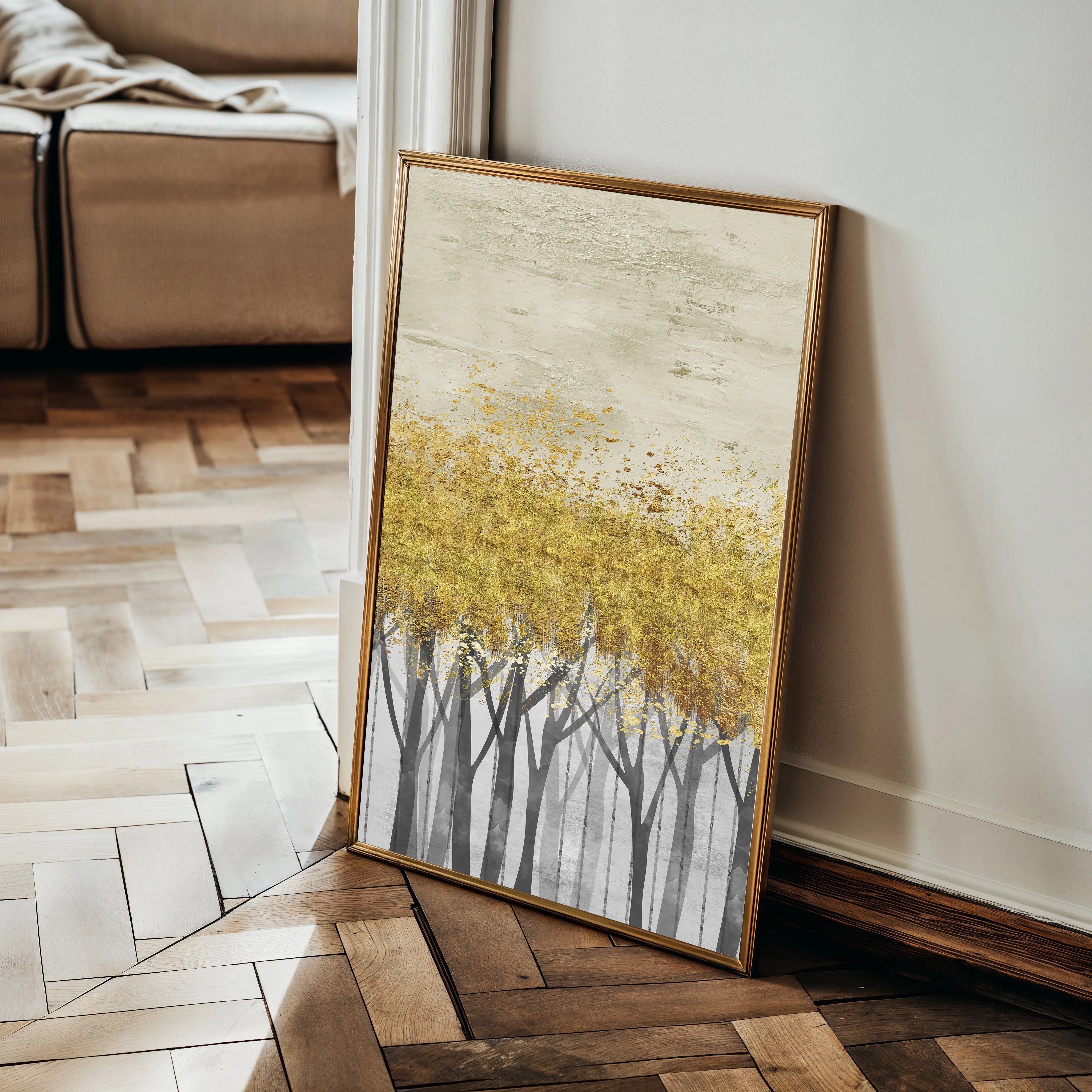 Floral 161 Canvas Art 60 x 40 cm / Black
