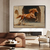 Horses 161 Canvas Art 60 x 40 cm / Black