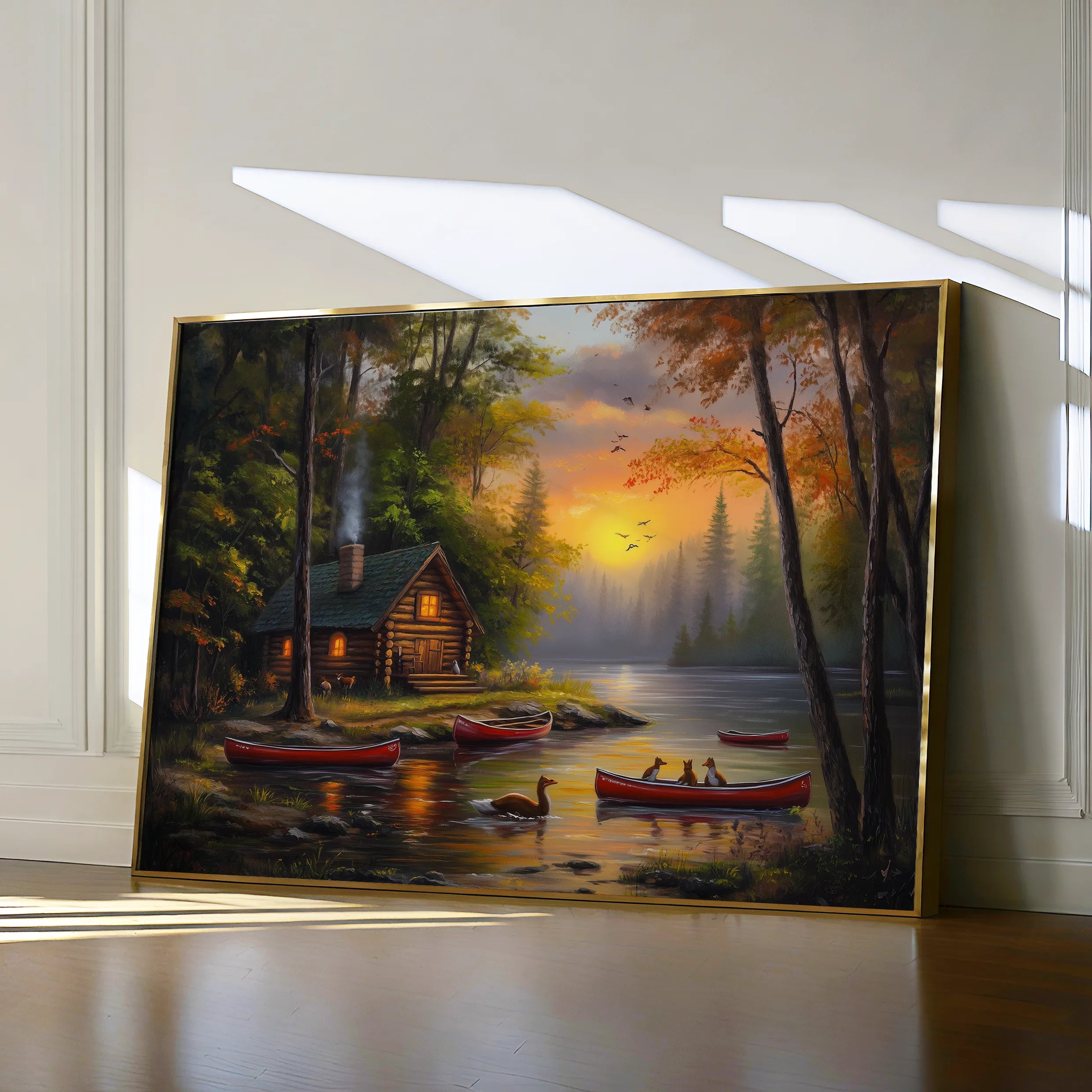 Landscape 161 Canvas Art 60 x 40 cm / Black