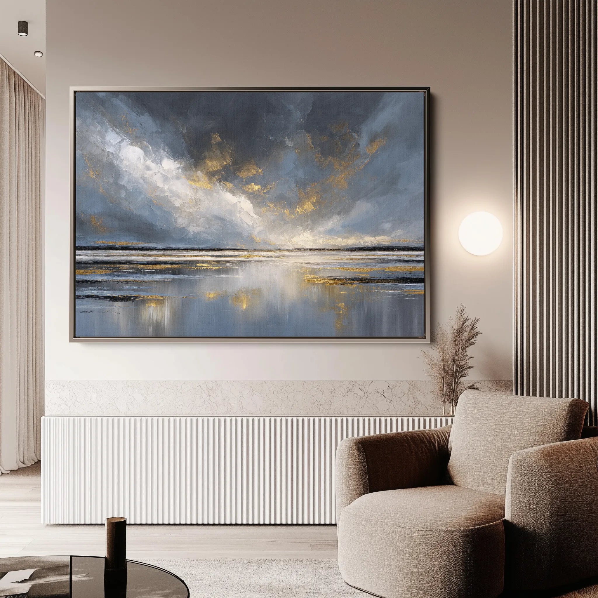 Abstract 1615 Canvas Art 60 x 40 cm / Black