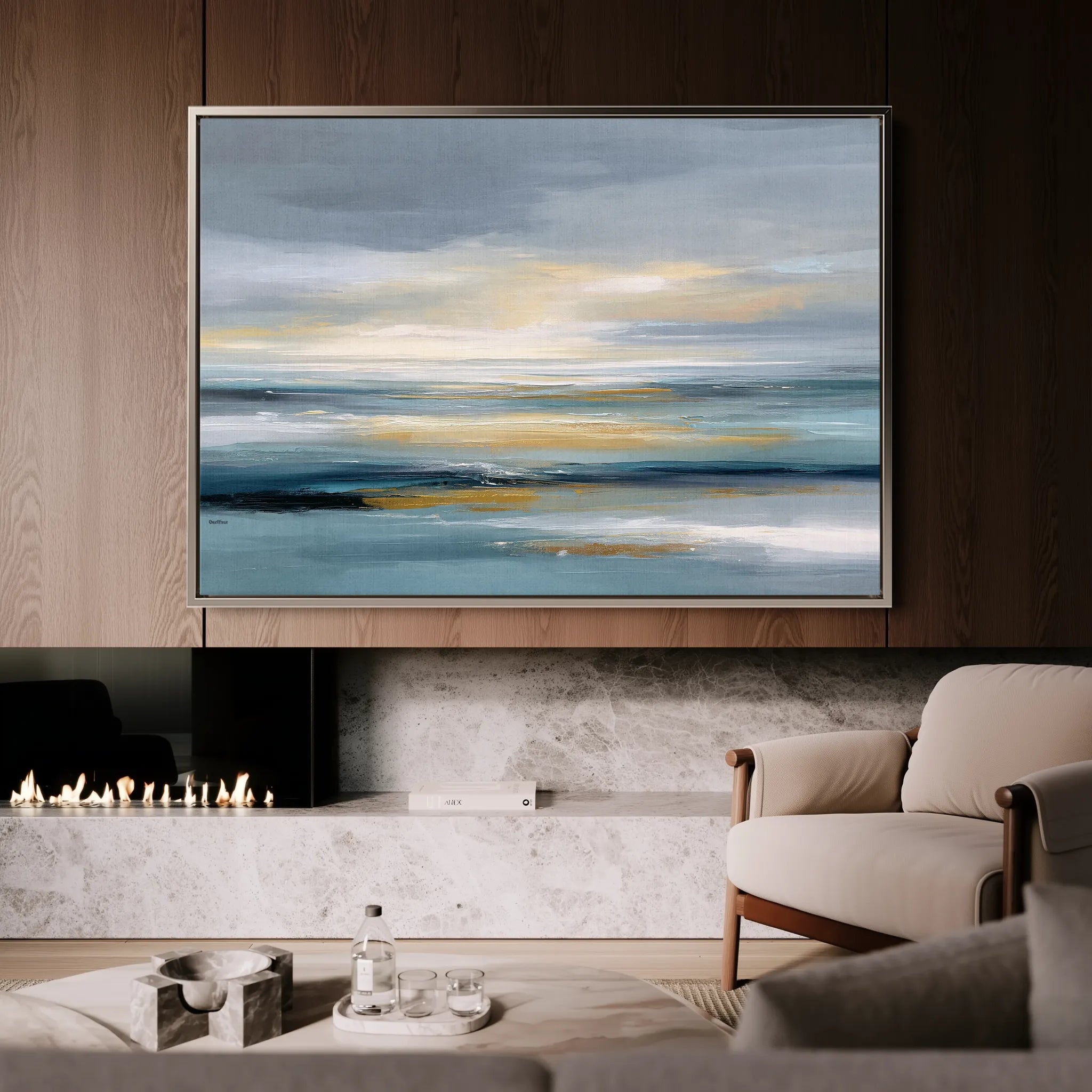 Abstract 1619 Canvas Art 60 x 40 cm / Black
