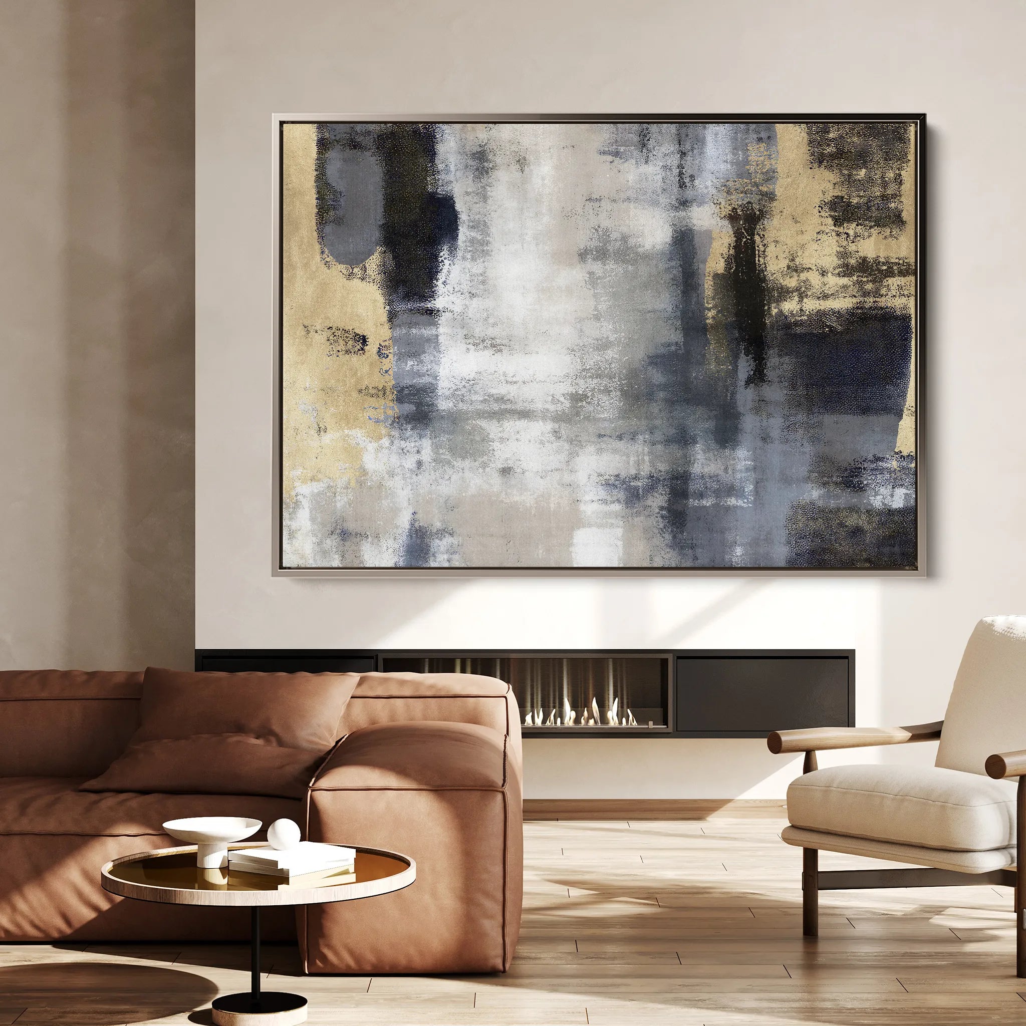 Abstract 162 Canvas Art 60 x 40 cm / Black