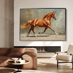 Horses 162 Canvas Art 60 x 40 cm / Black