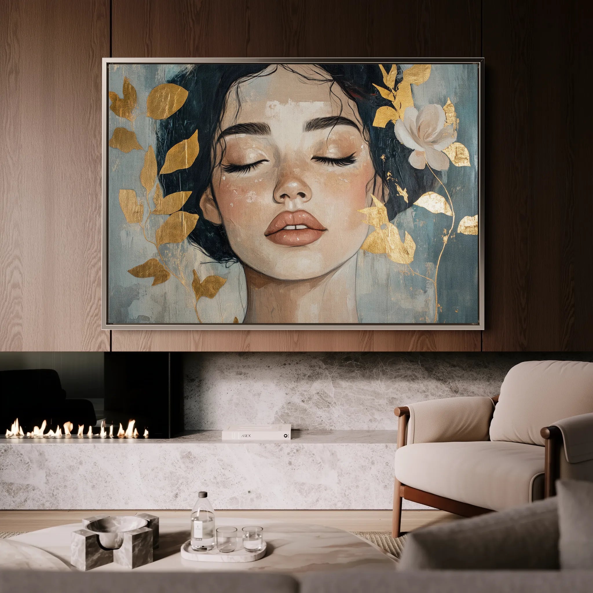 Portrait 162 Canvas Art 60 x 40 cm / Black