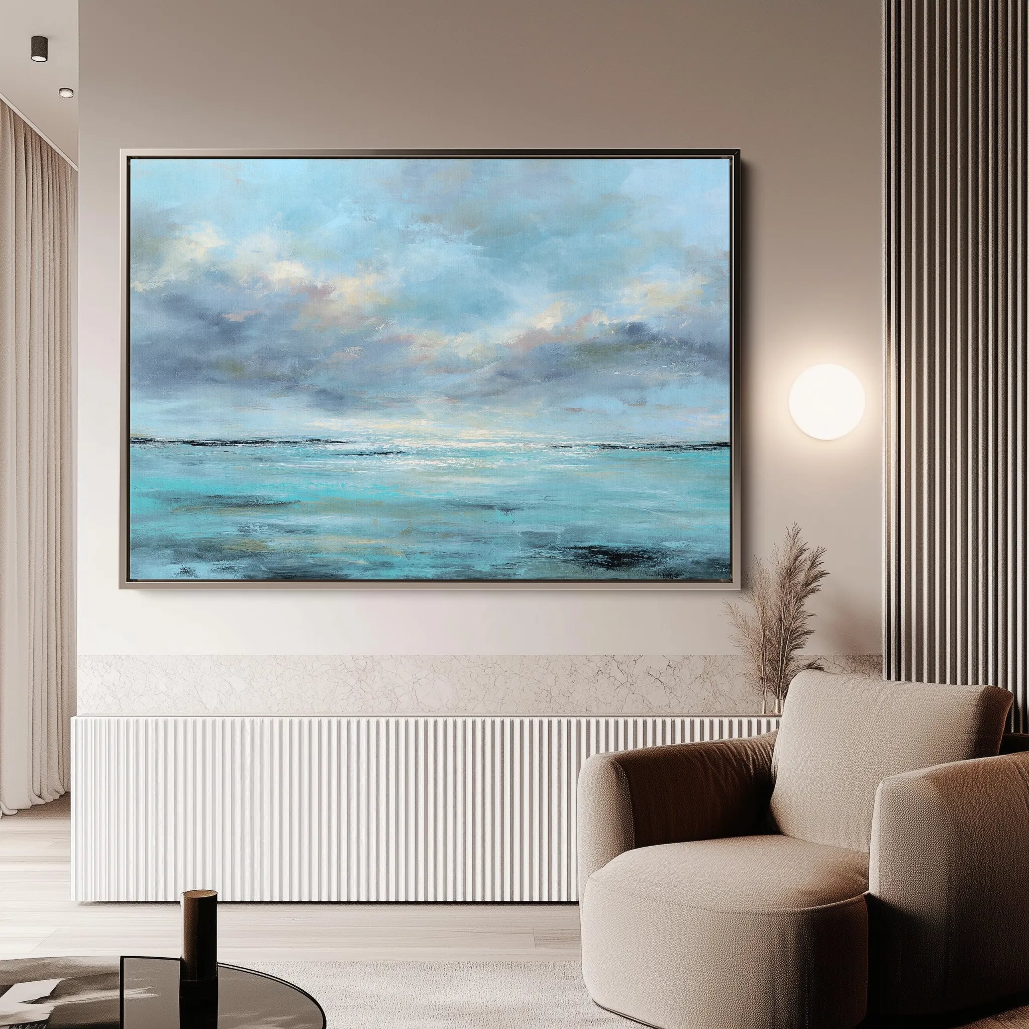 Abstract 1620 Canvas Art 60 x 40 cm / Black