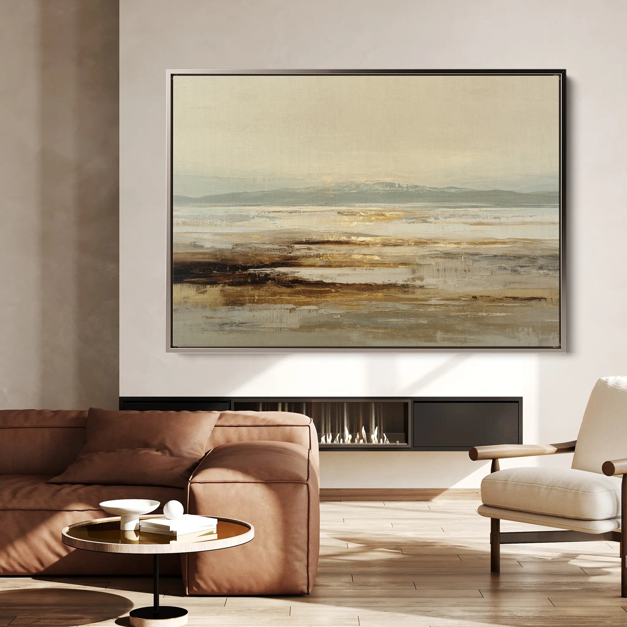 Abstract 1622 Canvas Art 60 x 40 cm / Black
