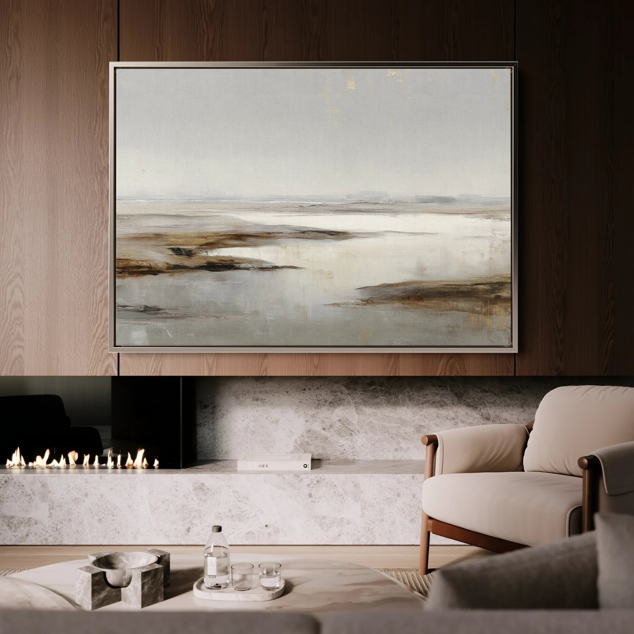 Abstract 1624 Canvas Art 60 x 40 cm / Black