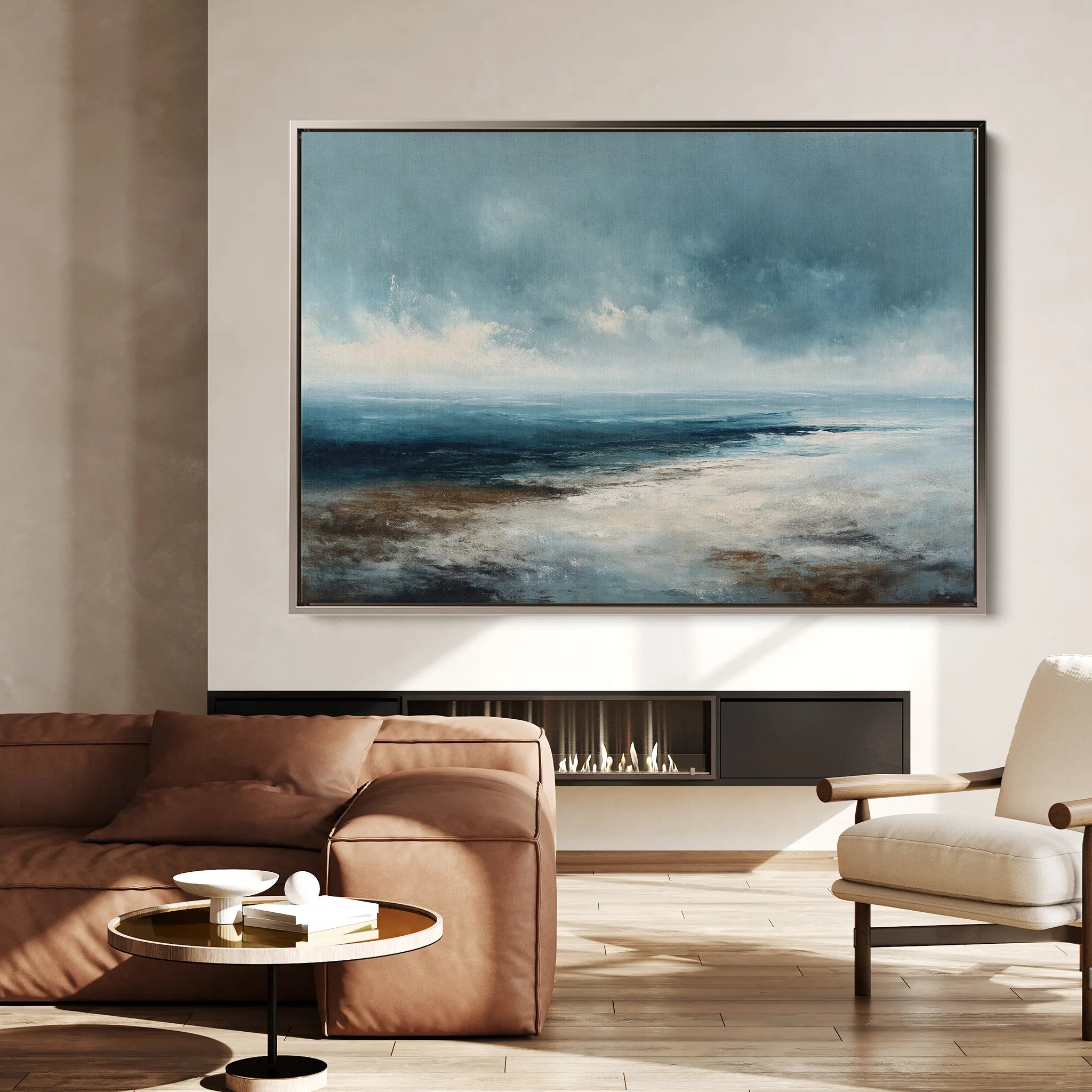 Abstract 1625 Canvas Art 60 x 40 cm / Black