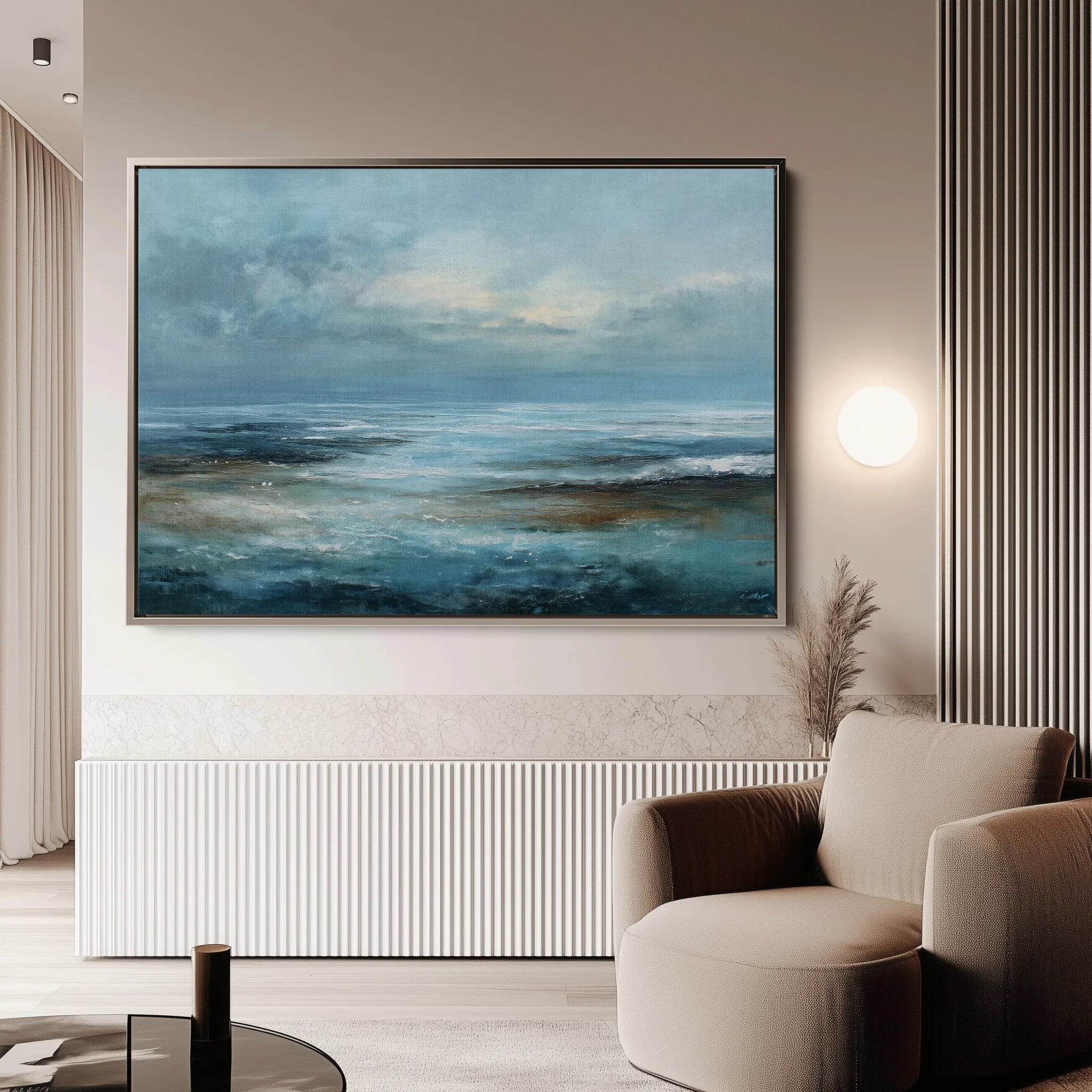 Abstract 1626 Canvas Art 60 x 40 cm / Black