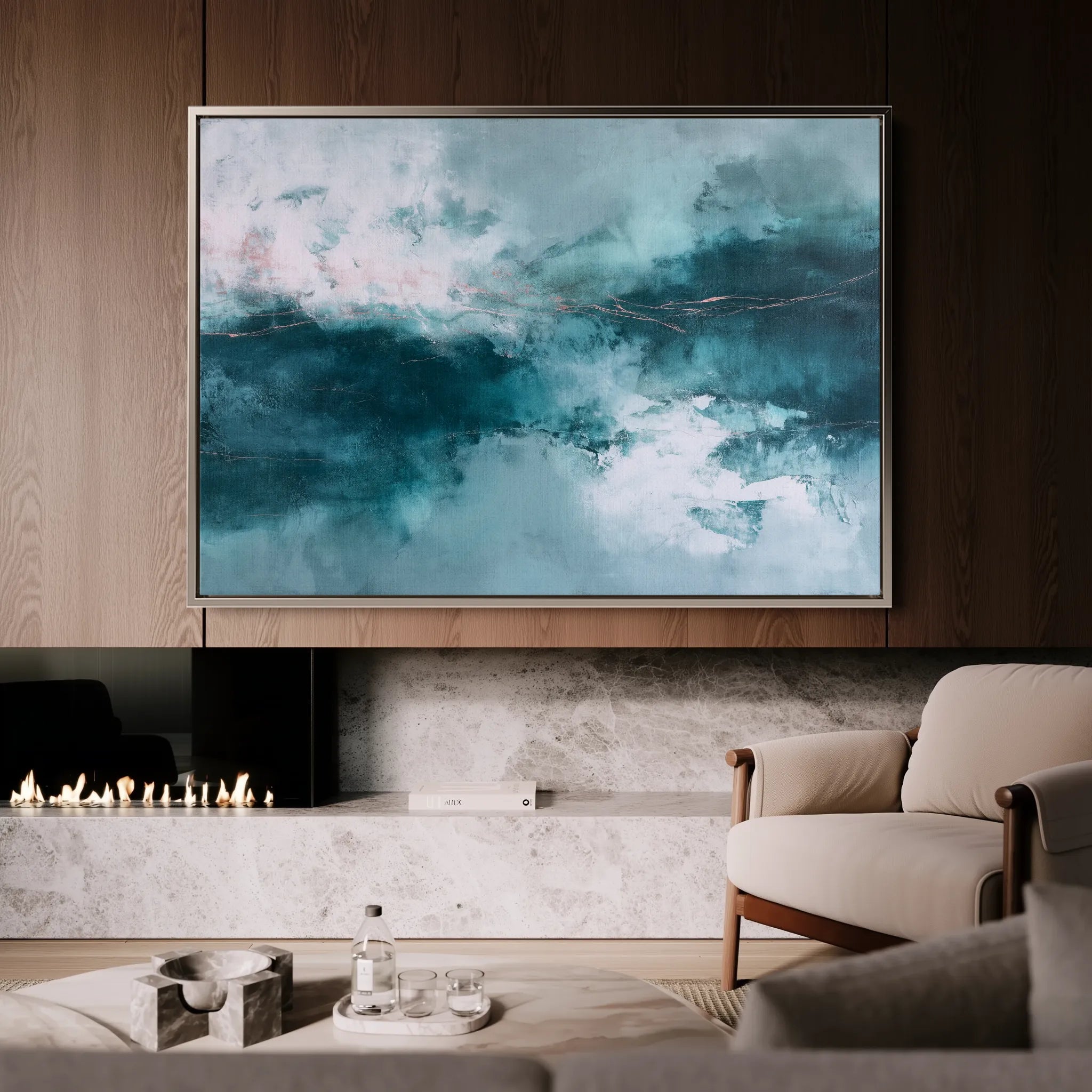 Abstract 1627 Canvas Art 60 x 40 cm / Black