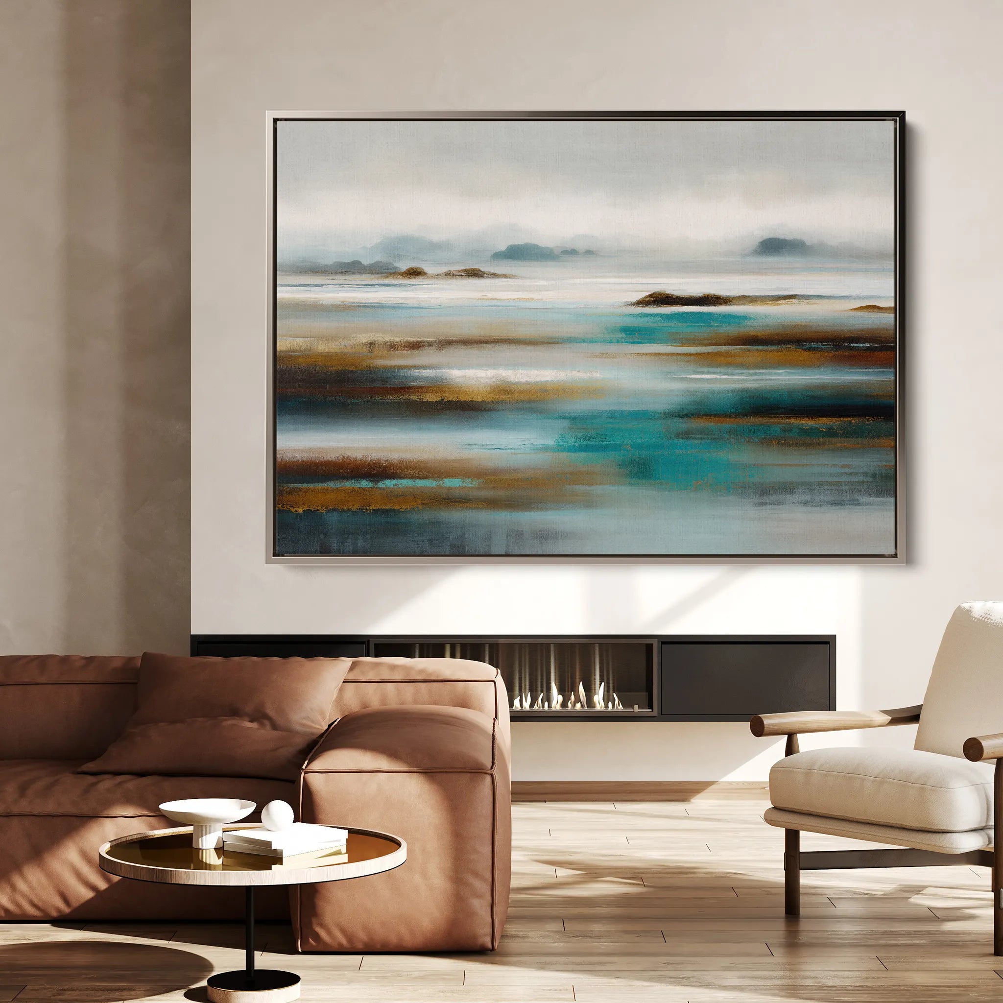 Abstract 1628 Canvas Art 60 x 40 cm / Black