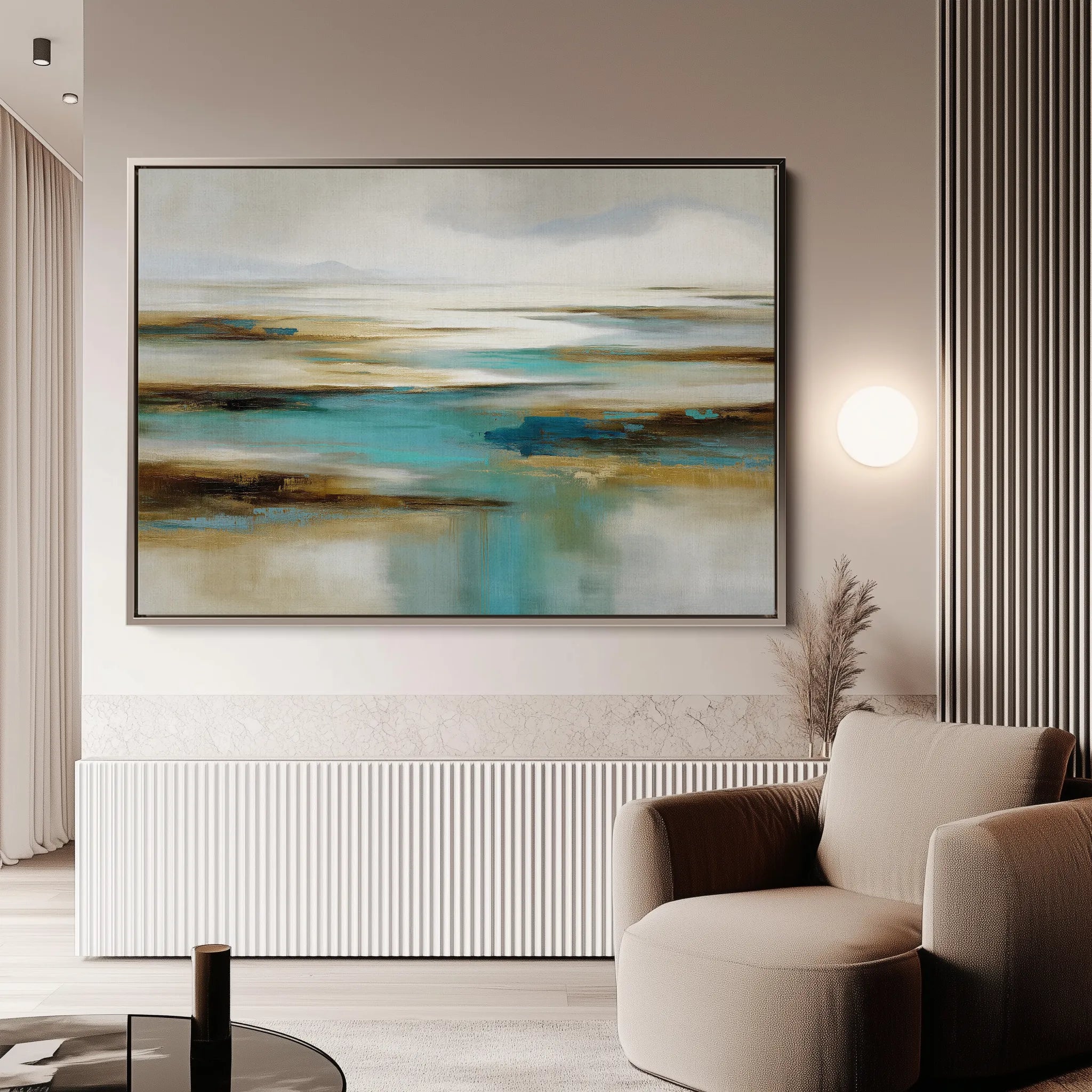 Abstract 1629 Canvas Art 60 x 40 cm / Black