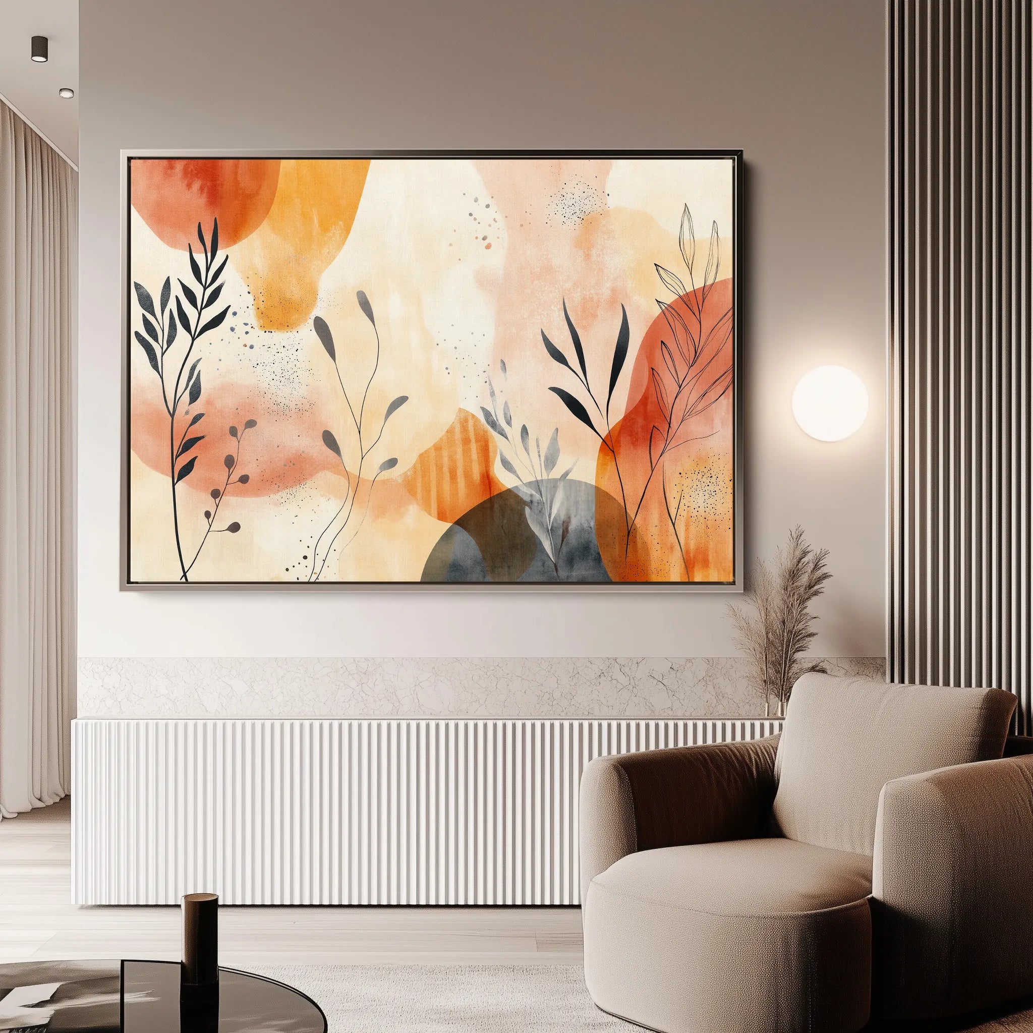 Boho 163 Canvas Art 60 x 40 cm / Black
