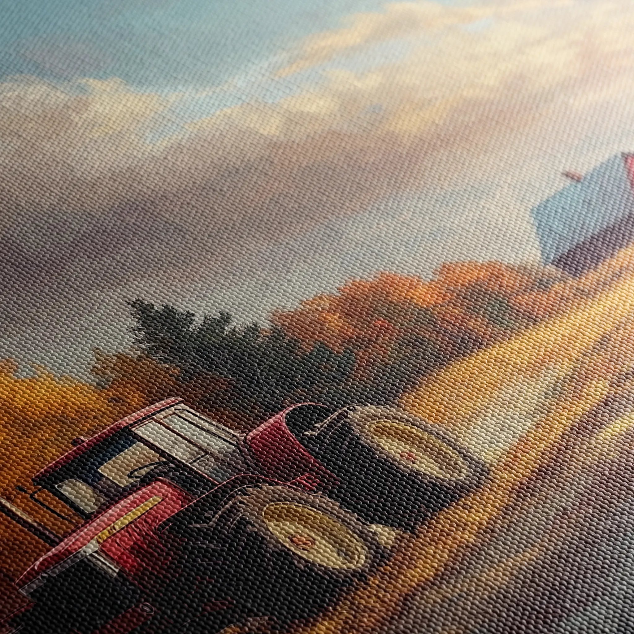 Landscape 163 Canvas Art 60 x 40 cm / Black