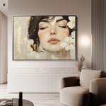 Portrait 163 Canvas Art 60 x 40 cm / Black