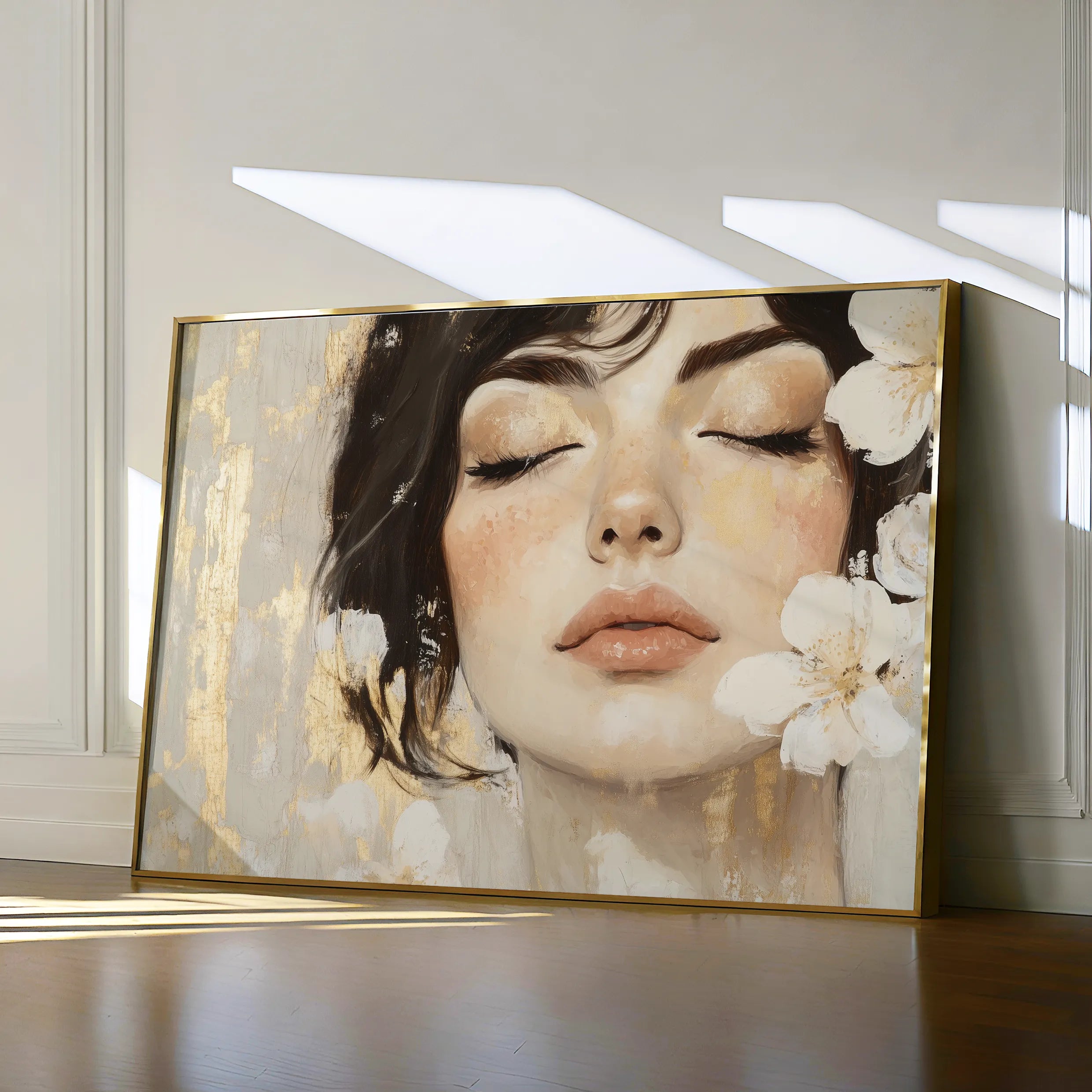 Portrait 163 Canvas Art 60 x 40 cm / Black