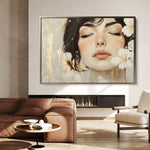 Portrait 163 Canvas Art 60 x 40 cm / Black