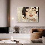 Portrait 163 Canvas Art 60 x 40 cm / Black