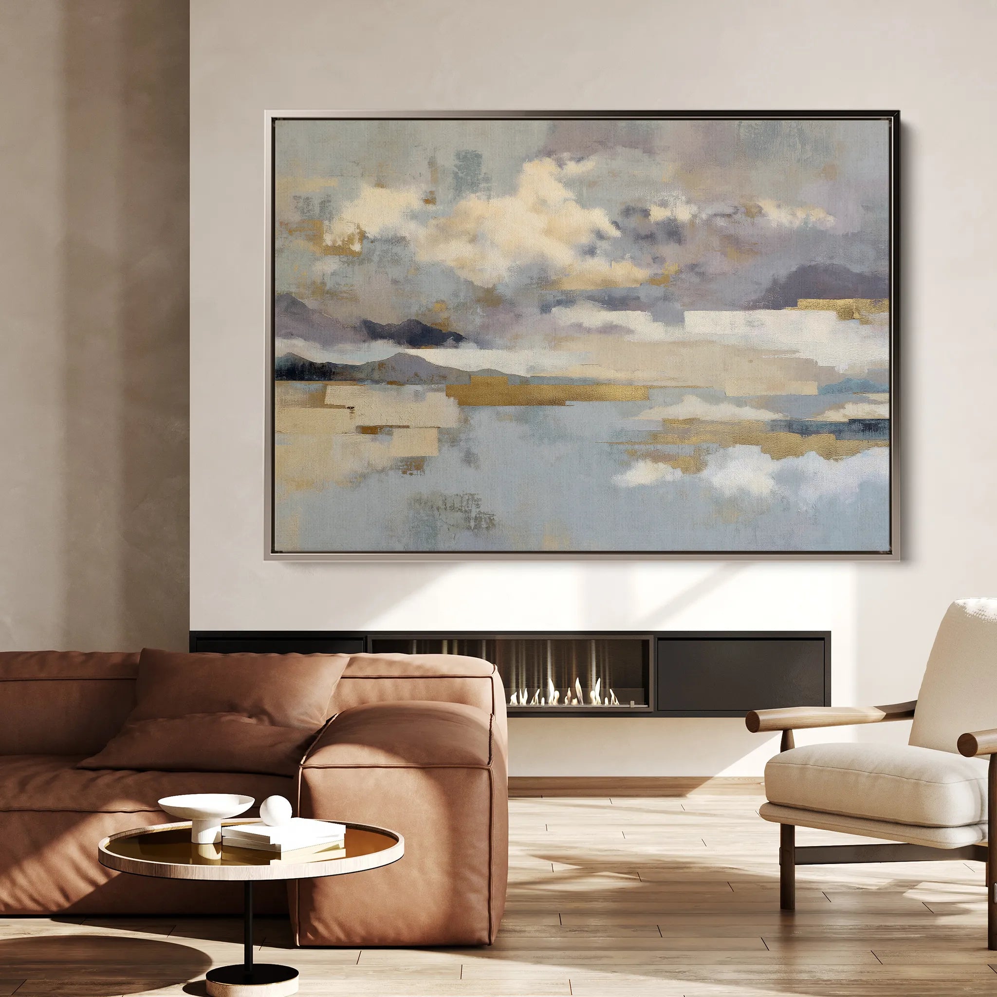 Abstract 1630 Canvas Art 60 x 40 cm / Black