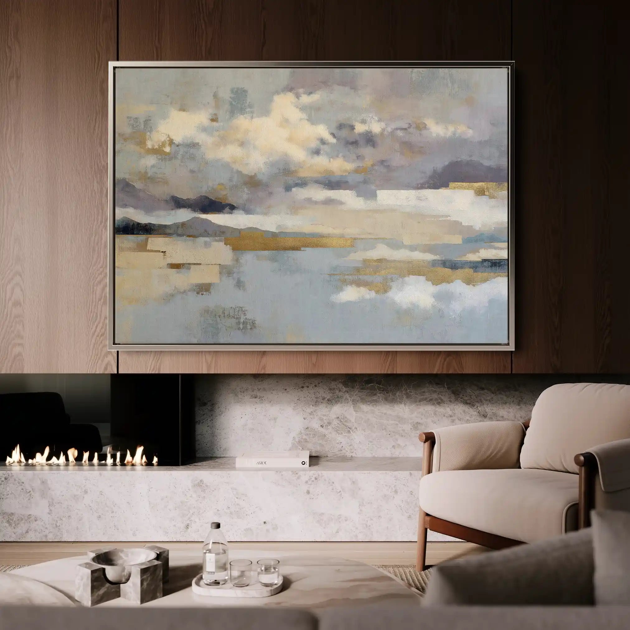Abstract 1630 Canvas Art 60 x 40 cm / Black