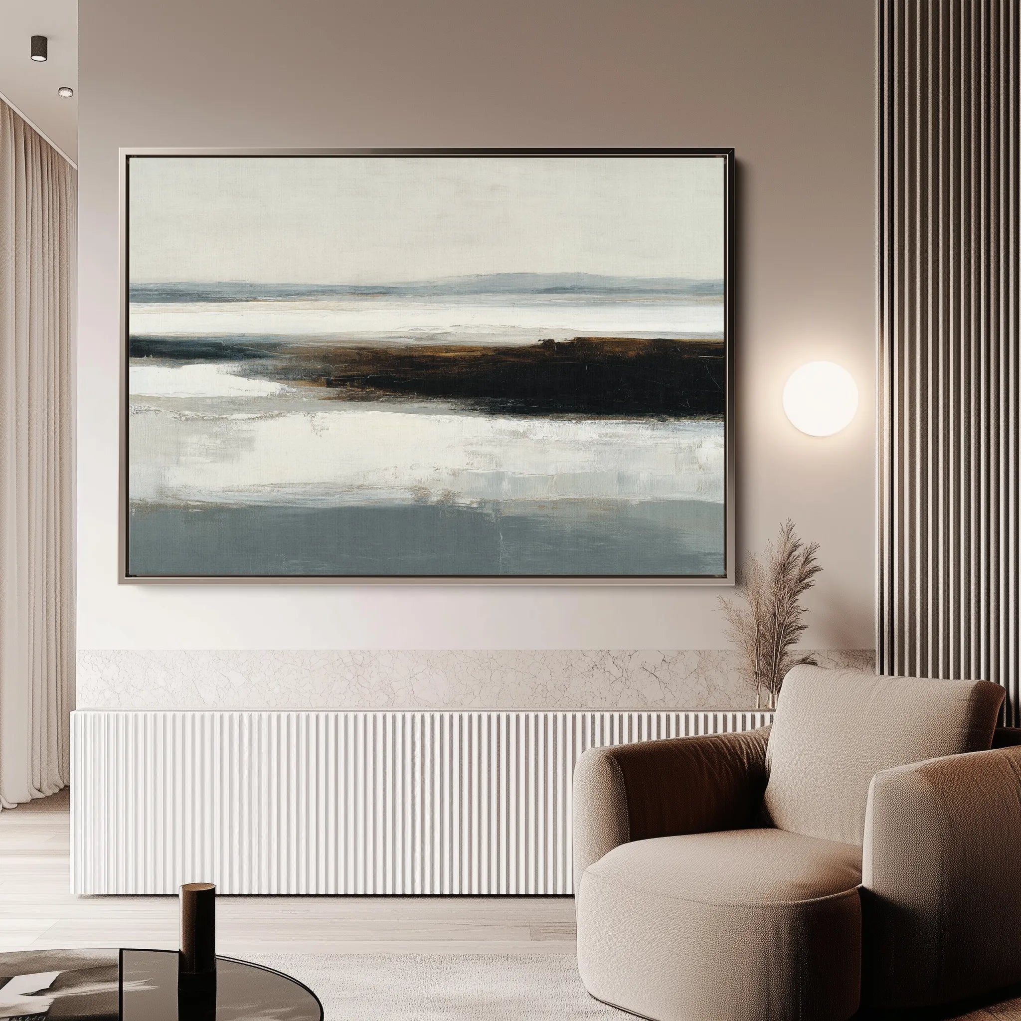 Abstract 1631 Canvas Art 60 x 40 cm / Black