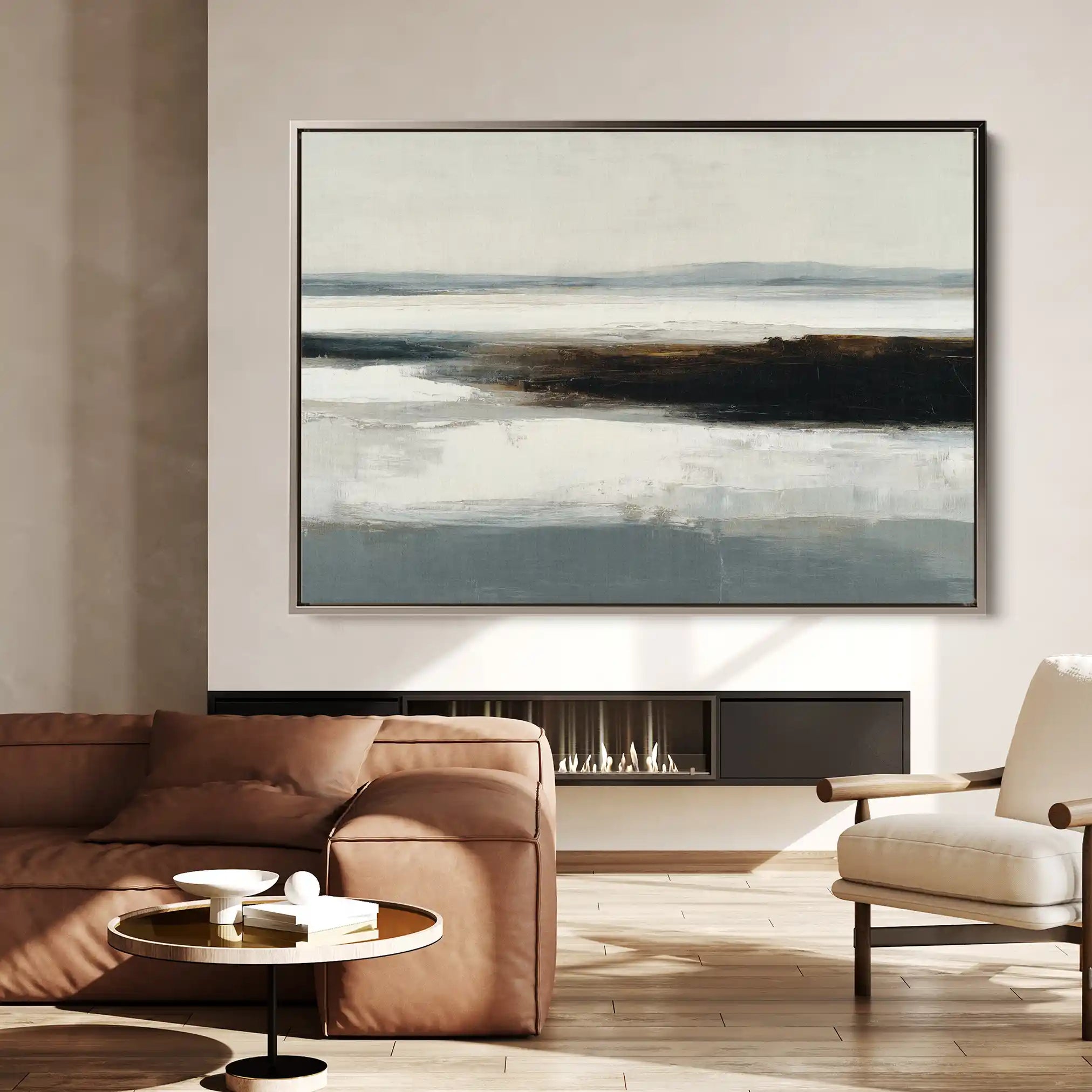 Abstract 1631 Canvas Art 60 x 40 cm / Black