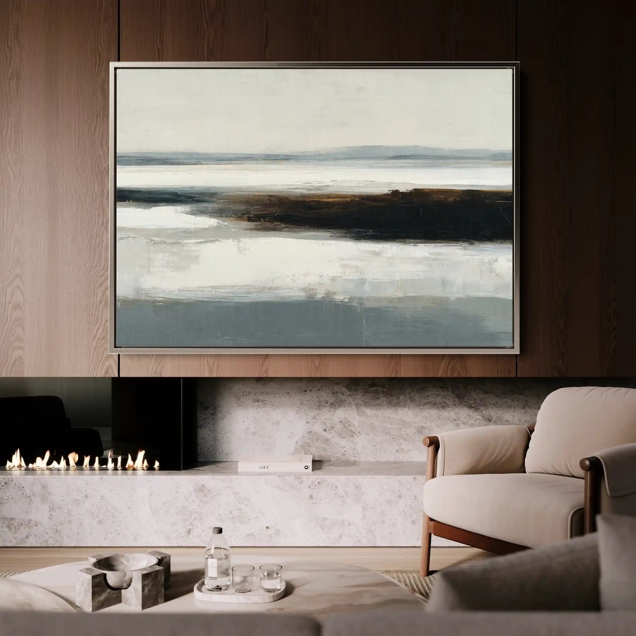 Abstract 1631 Canvas Art 60 x 40 cm / Black