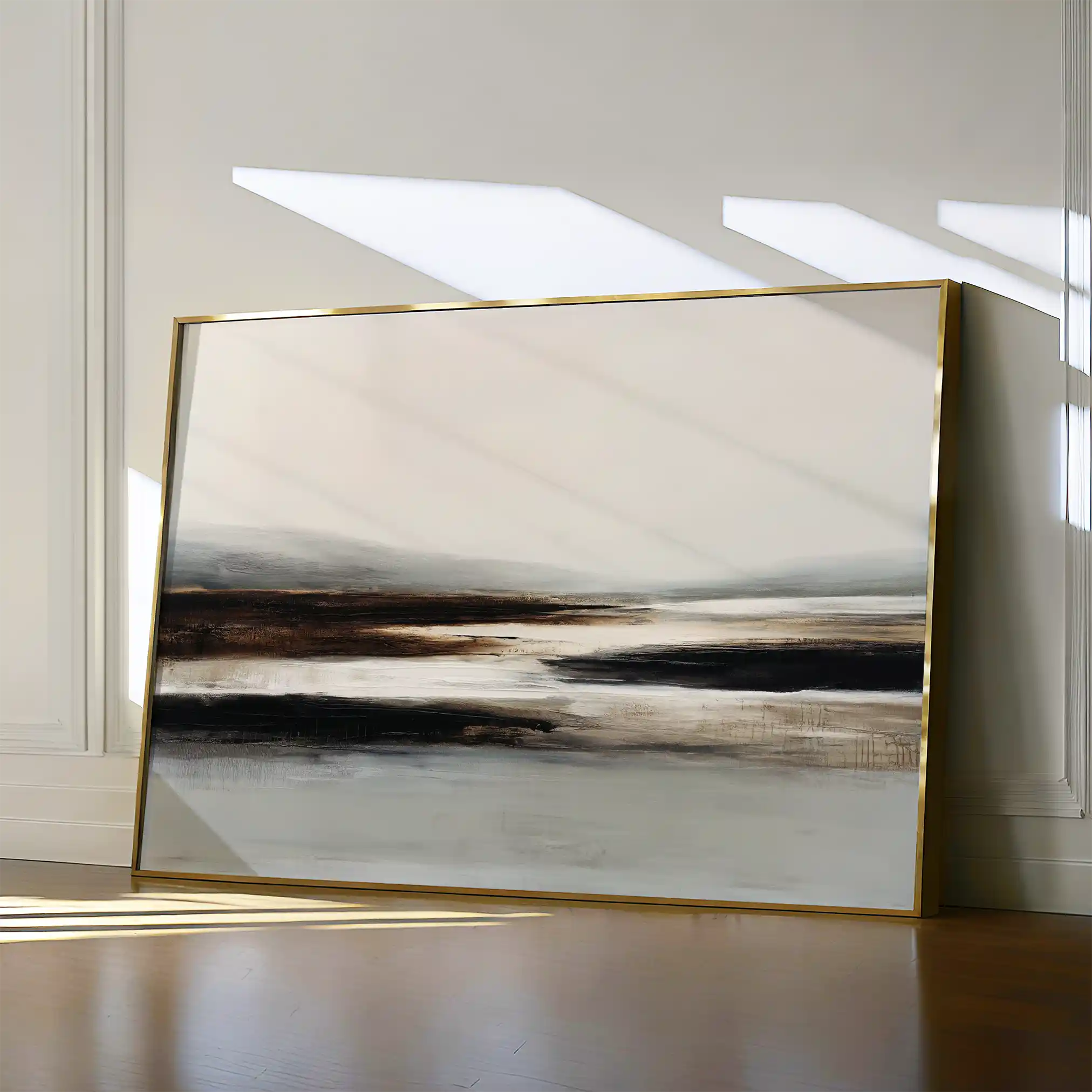 Abstract 1632 Canvas Art 60 x 40 cm / Black