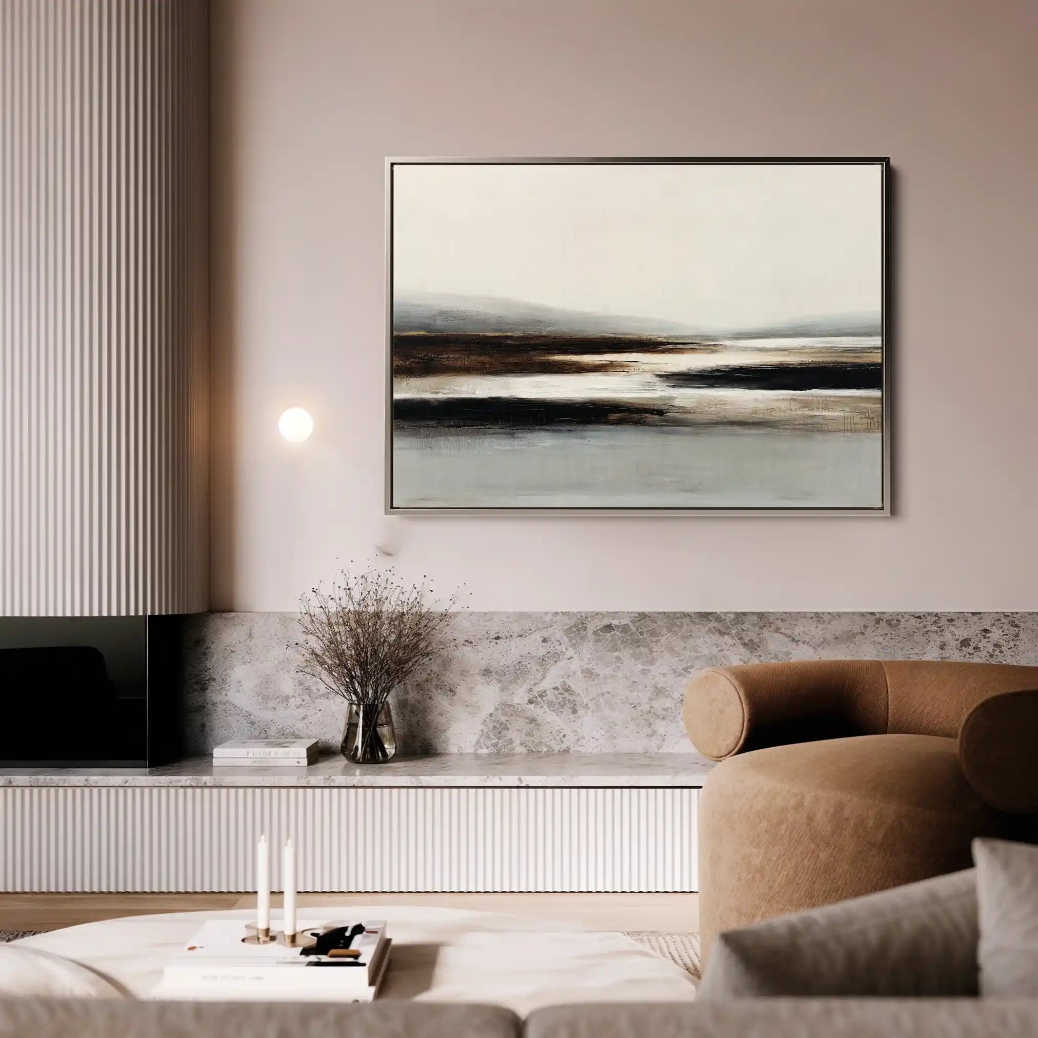 Abstract 1632 Canvas Art 60 x 40 cm / Black