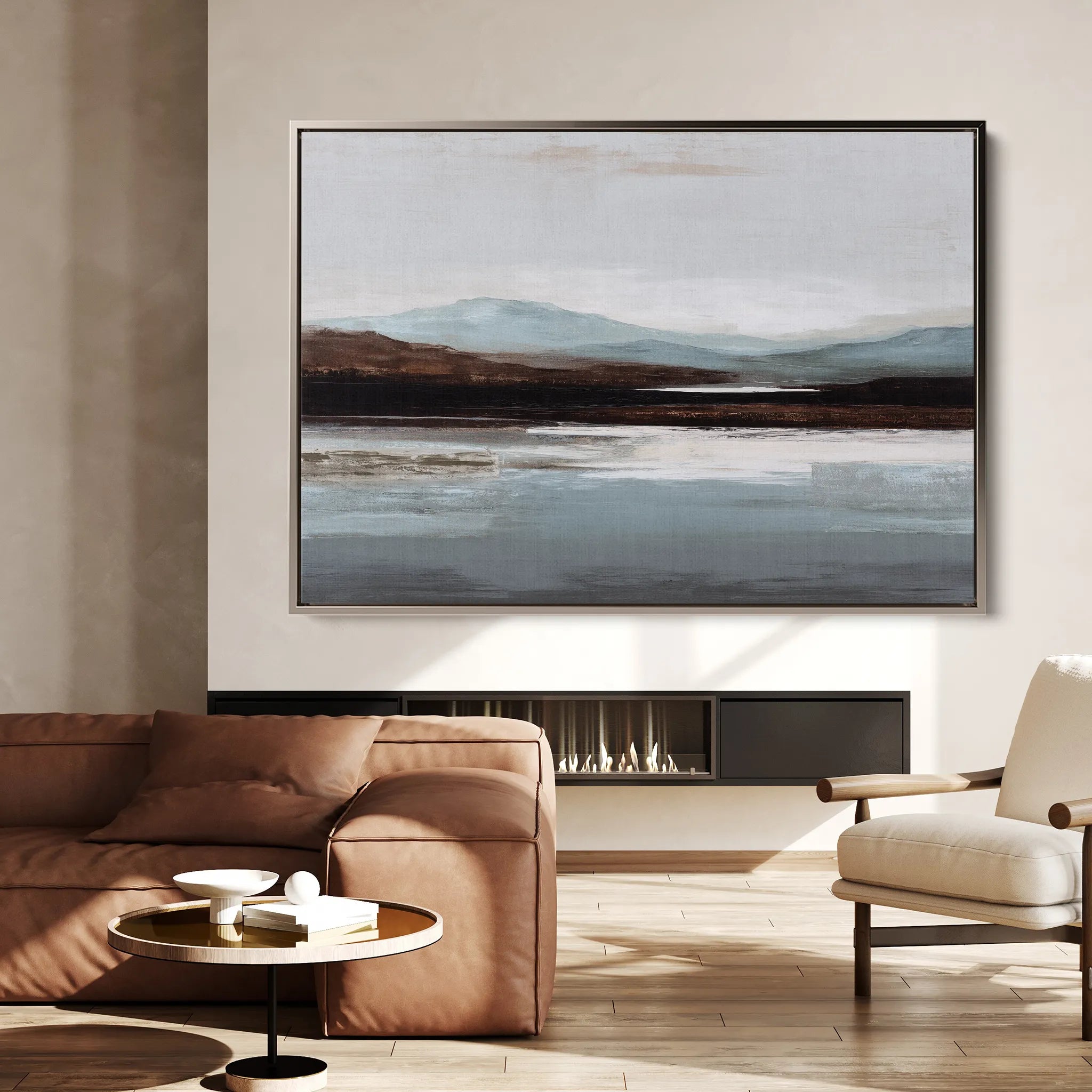 Abstract 1633 Canvas Art 60 x 40 cm / Black
