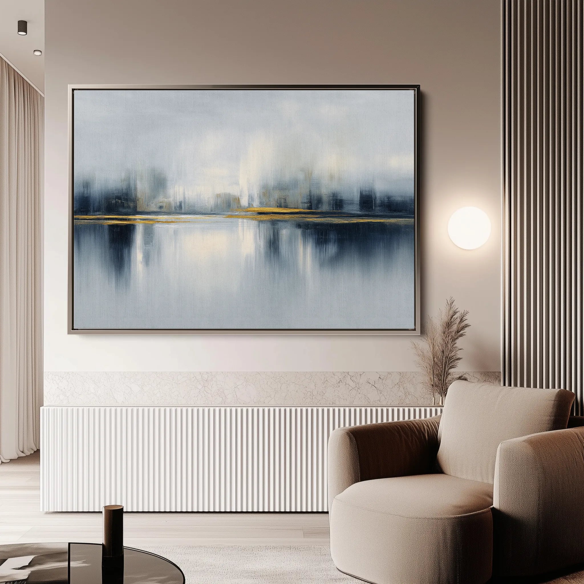 Abstract 1634 Canvas Art 60 x 40 cm / Black