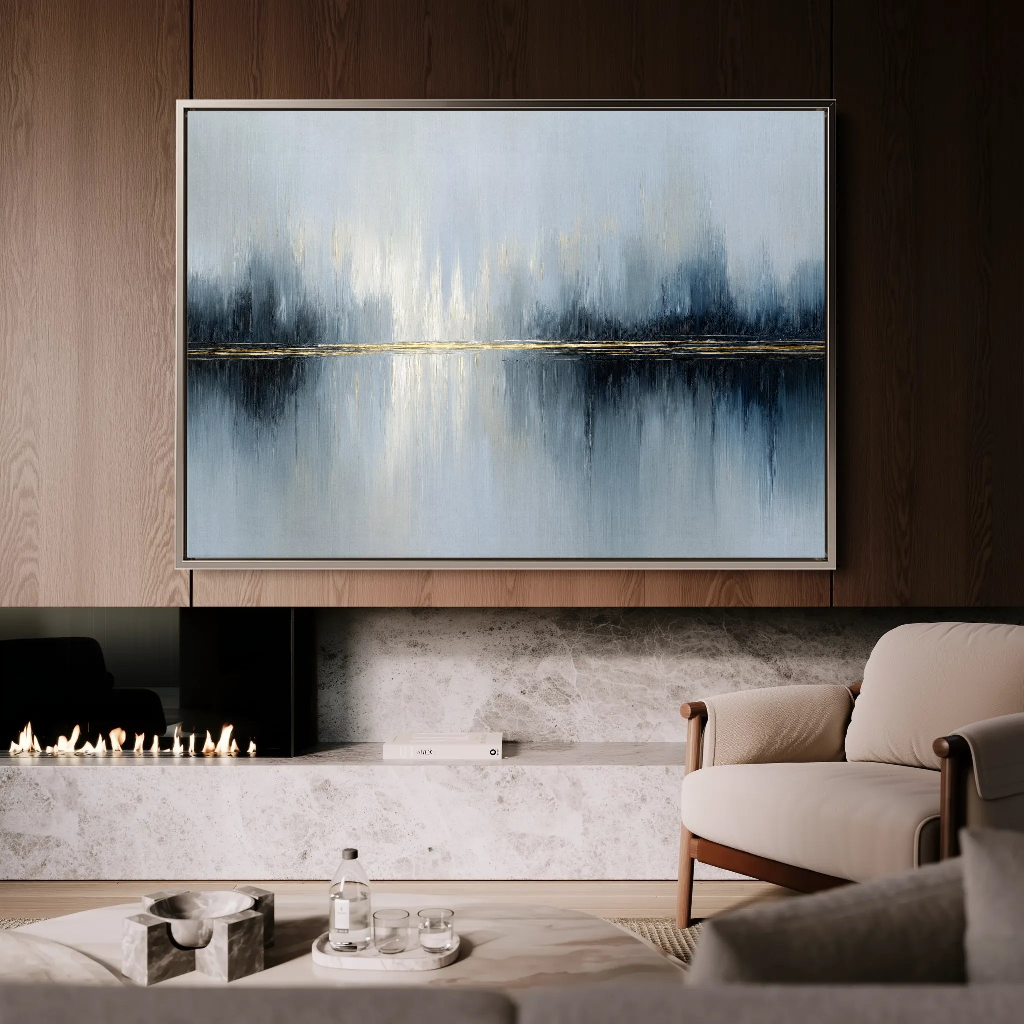Abstract 1635 Canvas Art 60 x 40 cm / Black