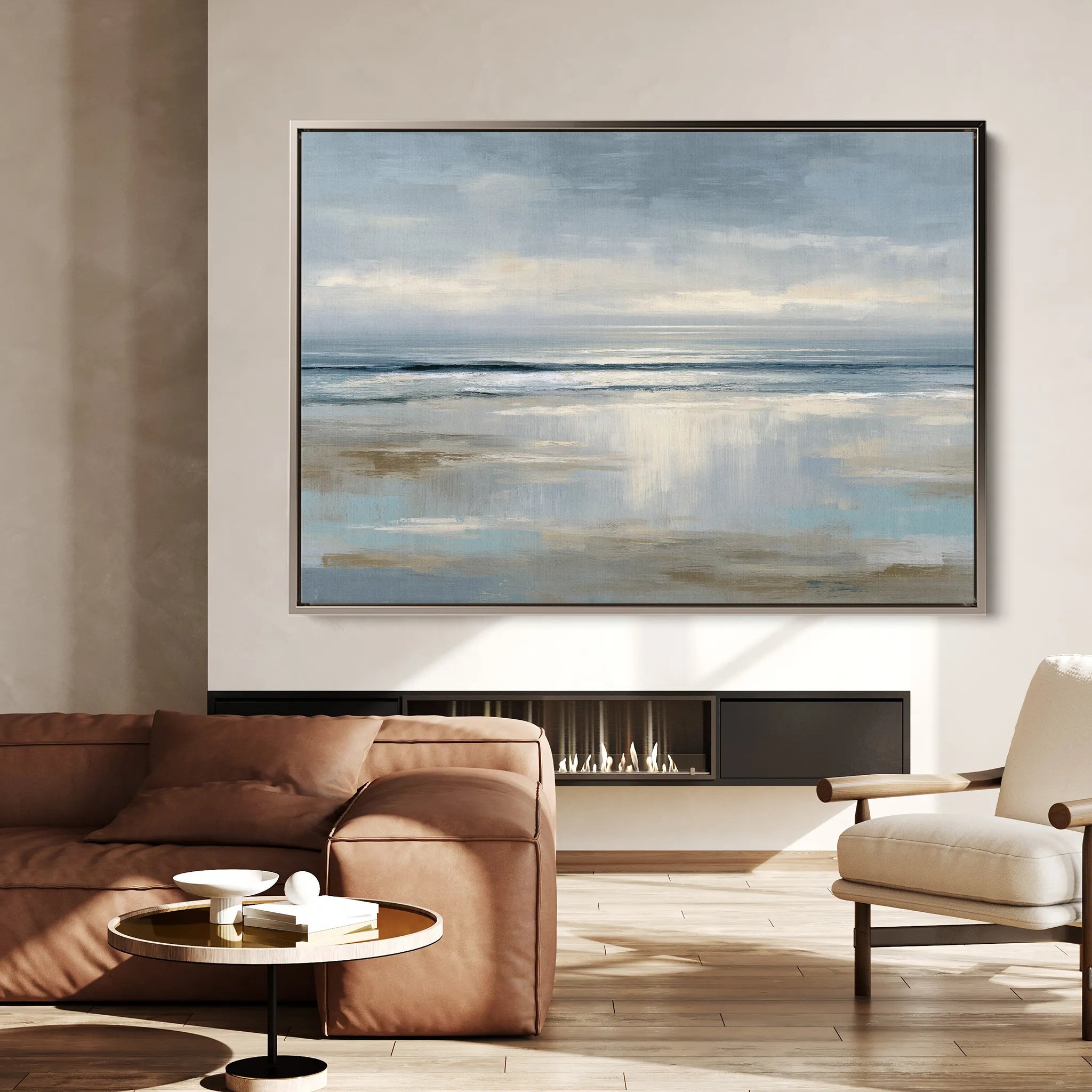 Abstract 1639 Canvas Art 60 x 40 cm / Black