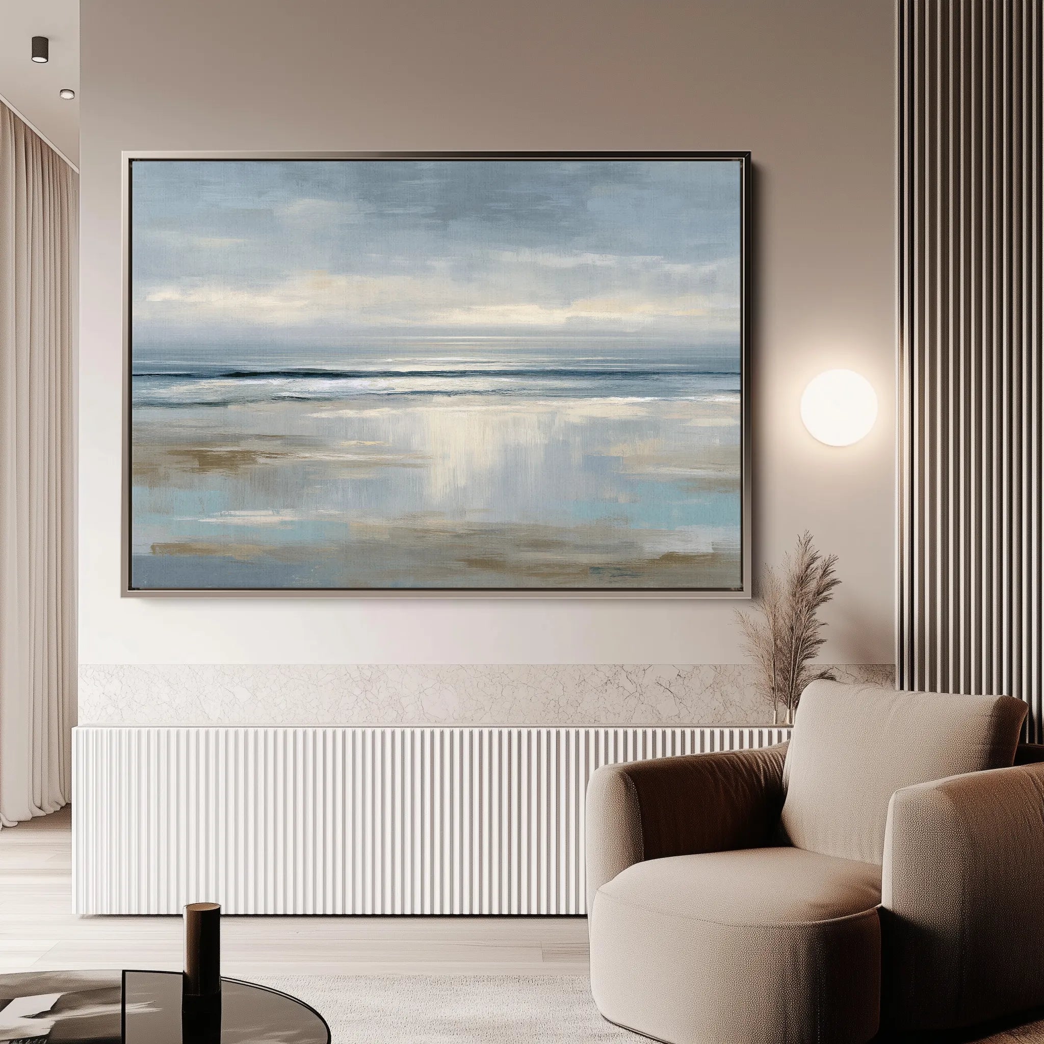 Abstract 1639 Canvas Art 60 x 40 cm / Black