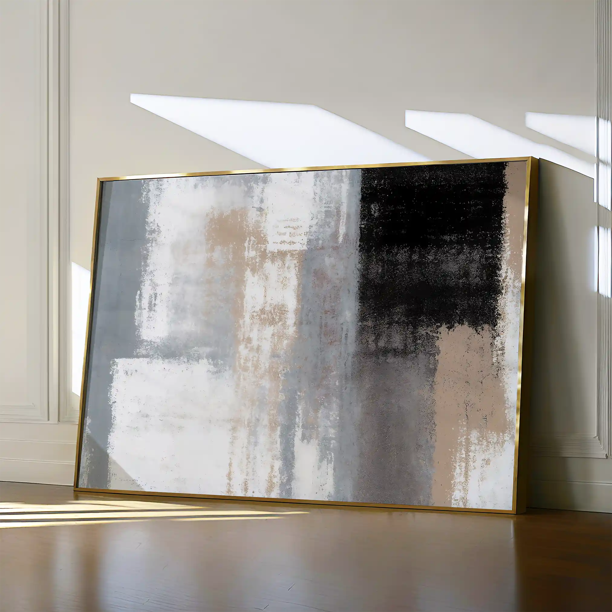 Abstract 164 Canvas Art 60 x 40 cm / Black
