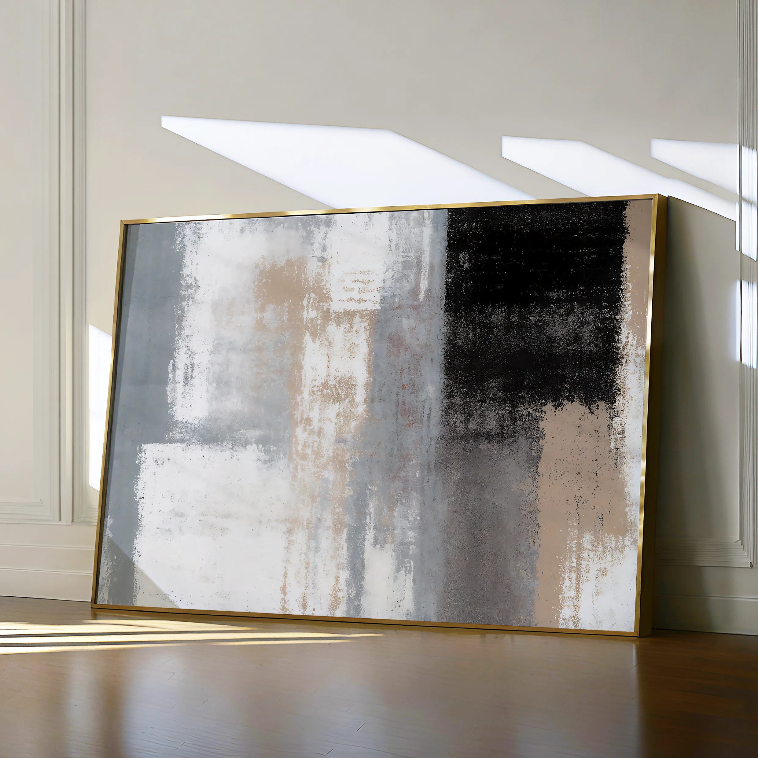 Abstract 164 Canvas Art 60 x 40 cm / Black